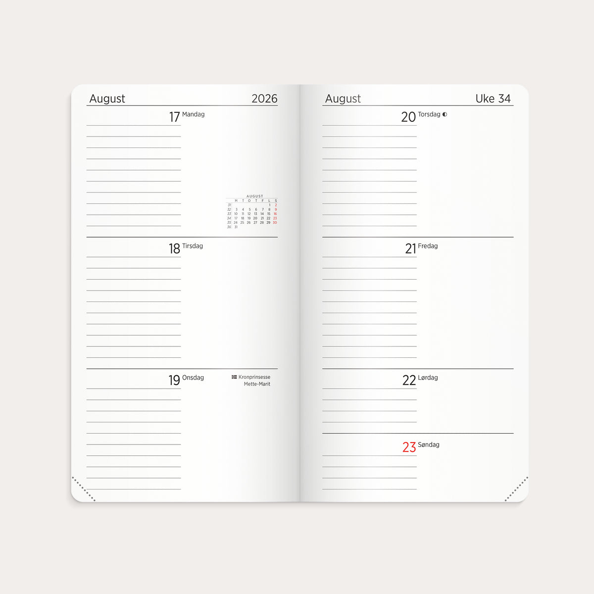 Kalender 26/27 Slim rosa