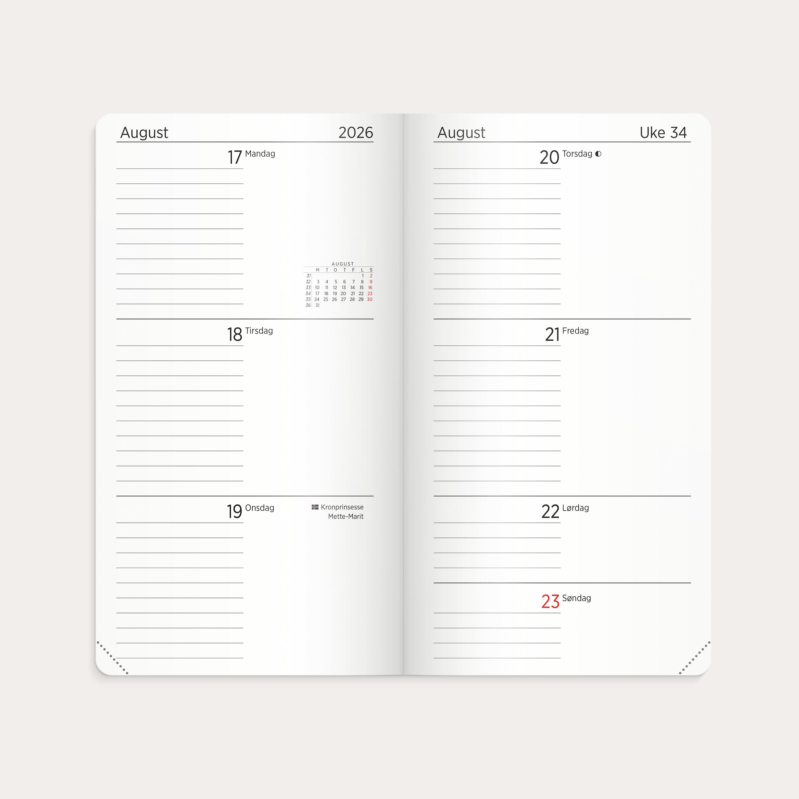 Kalender 26/27 Slim brun