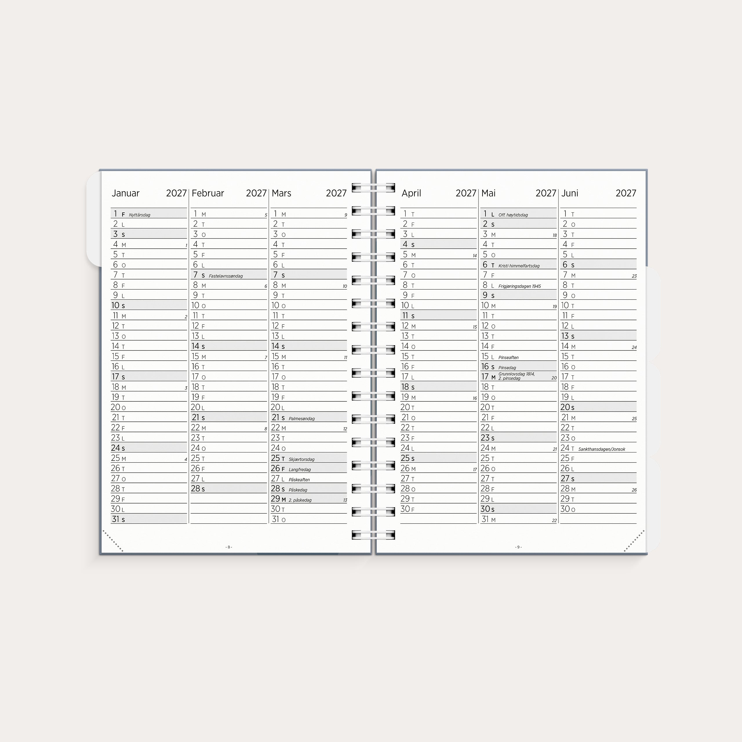 Lærerkalender 26/27 A5 videregående skole