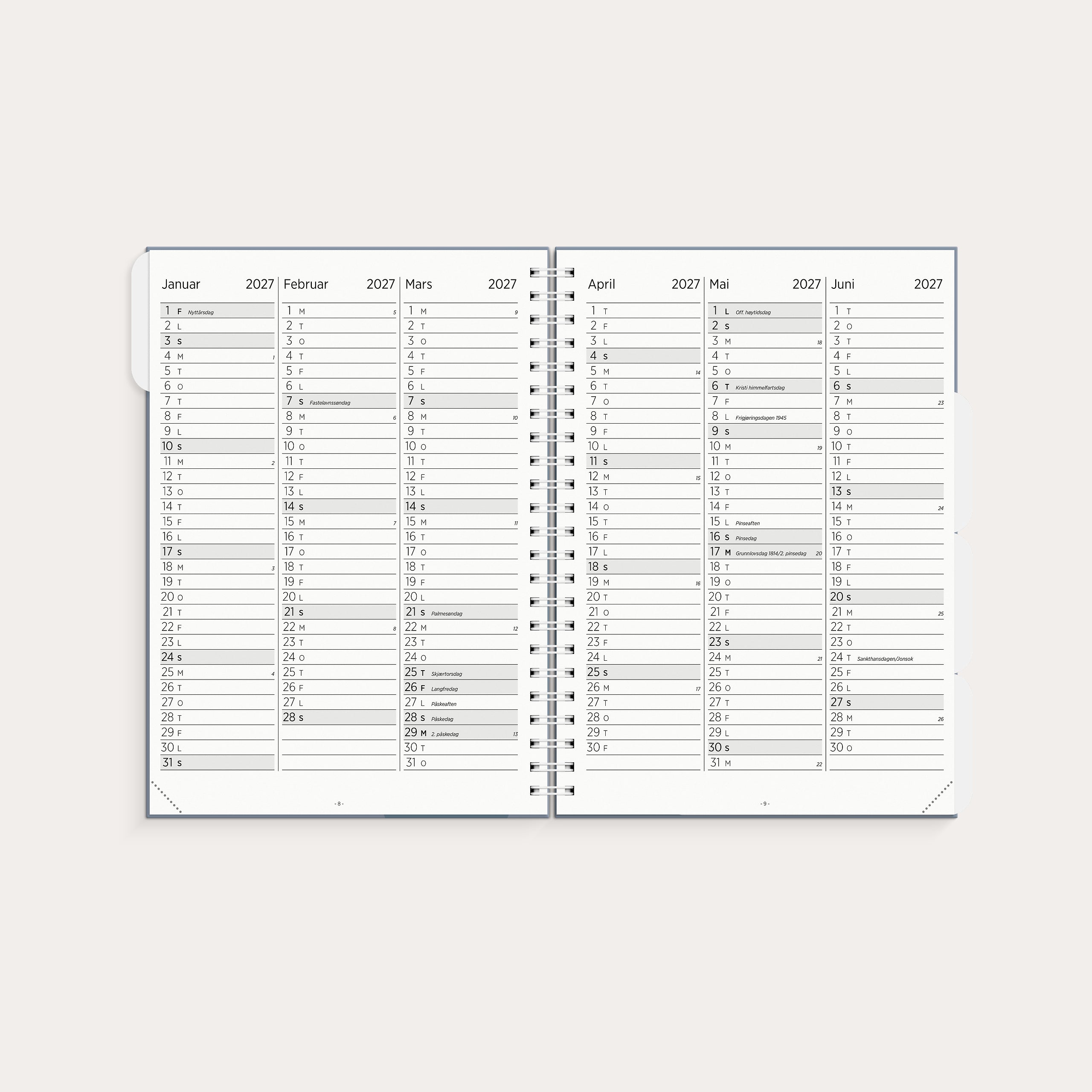 Lærerkalender 26/27 A4 videregående skole