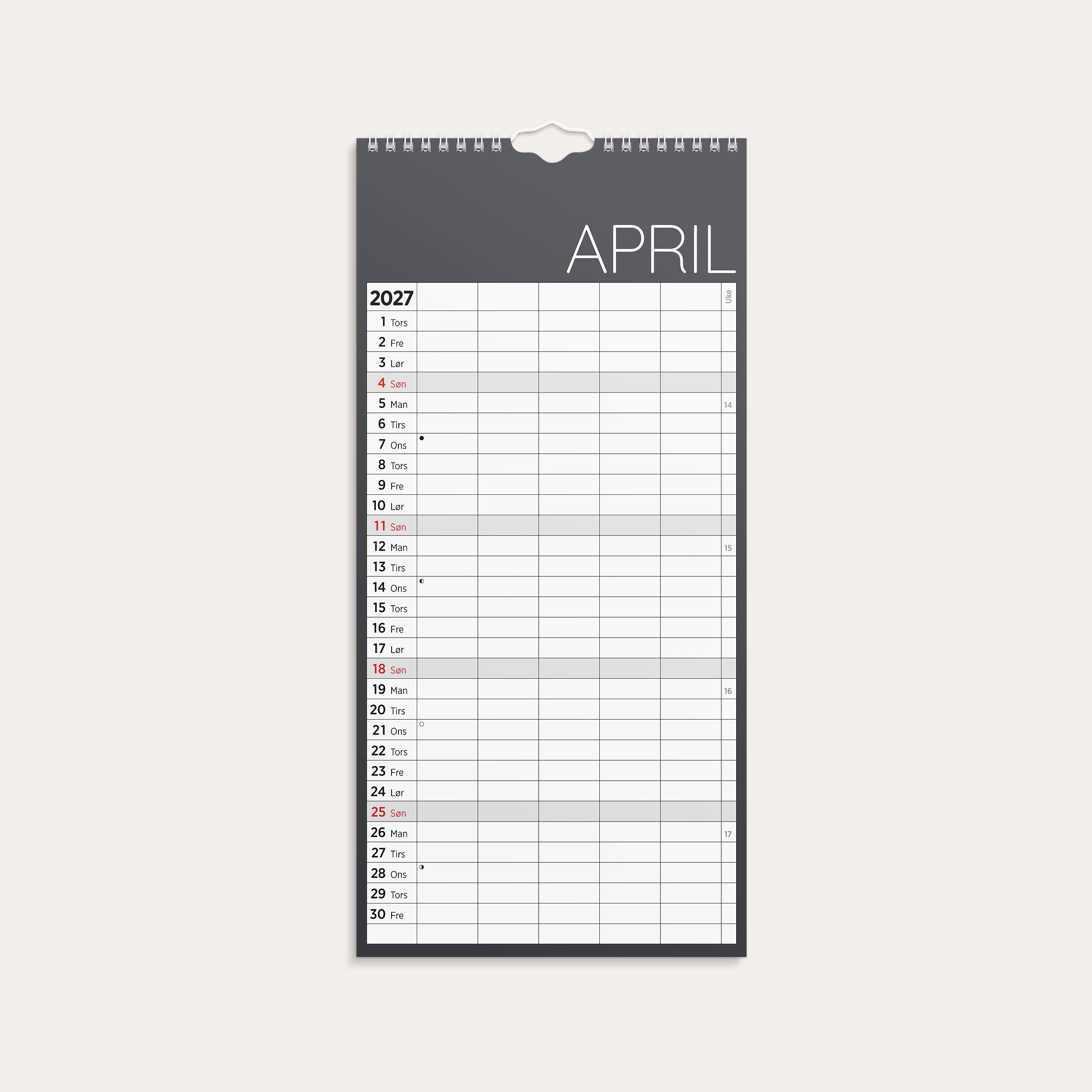 Familiekalender 26/27 Hvem gjør hva?