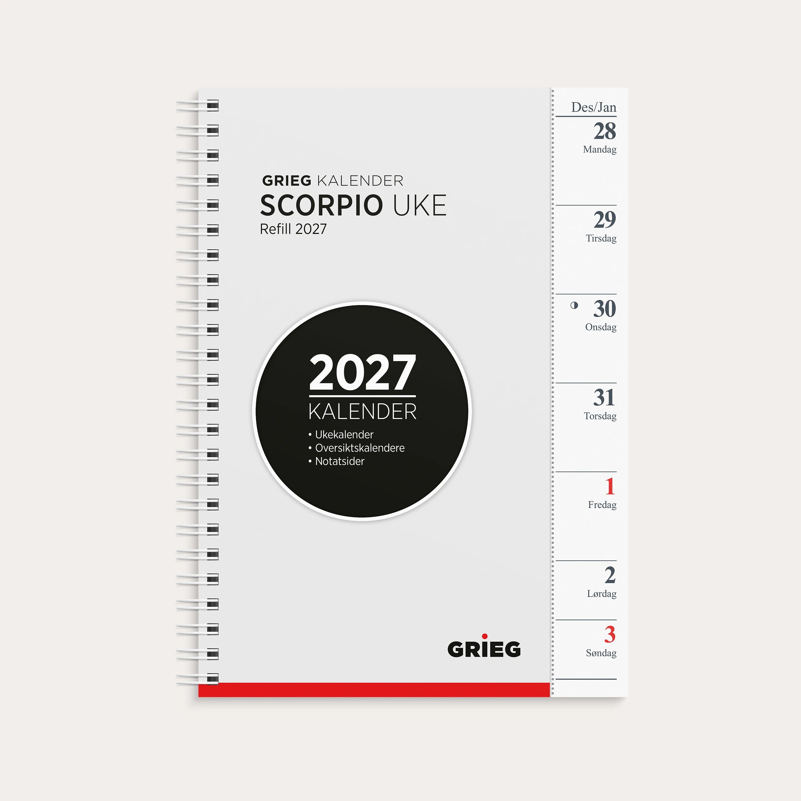 Kalender Scorpio 2027 refill