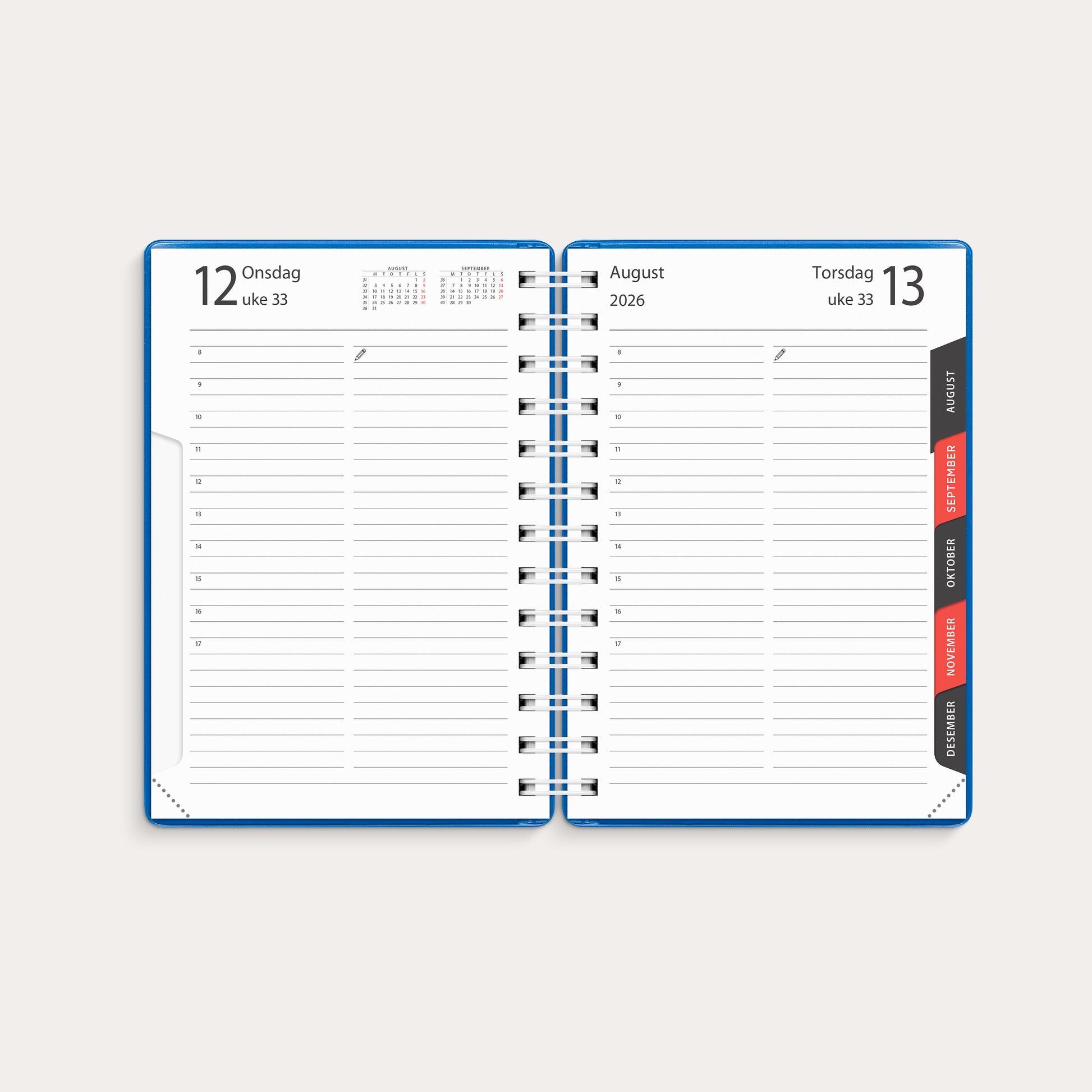 Dagbok 2026 Libra blå – detail view