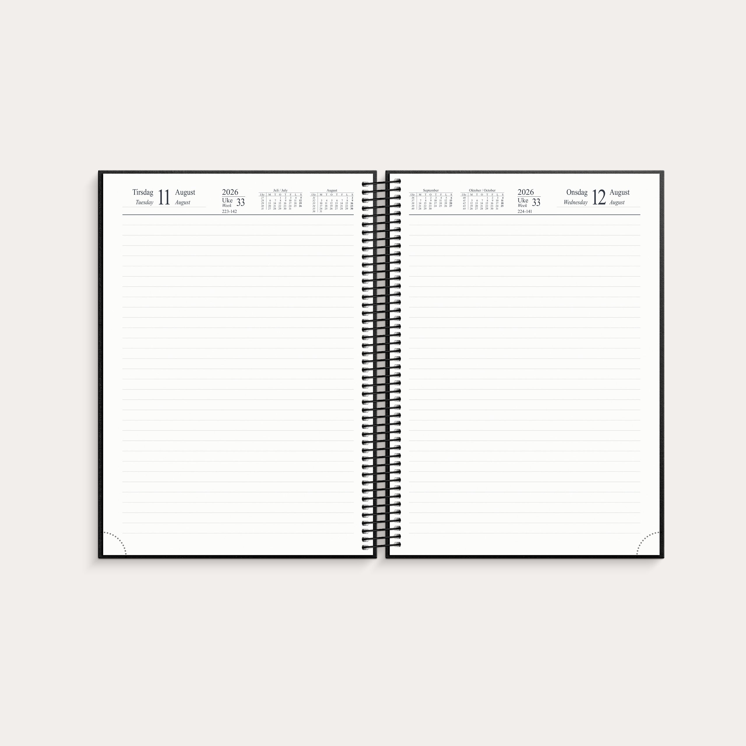 Dagbok 2026 A4 spiral