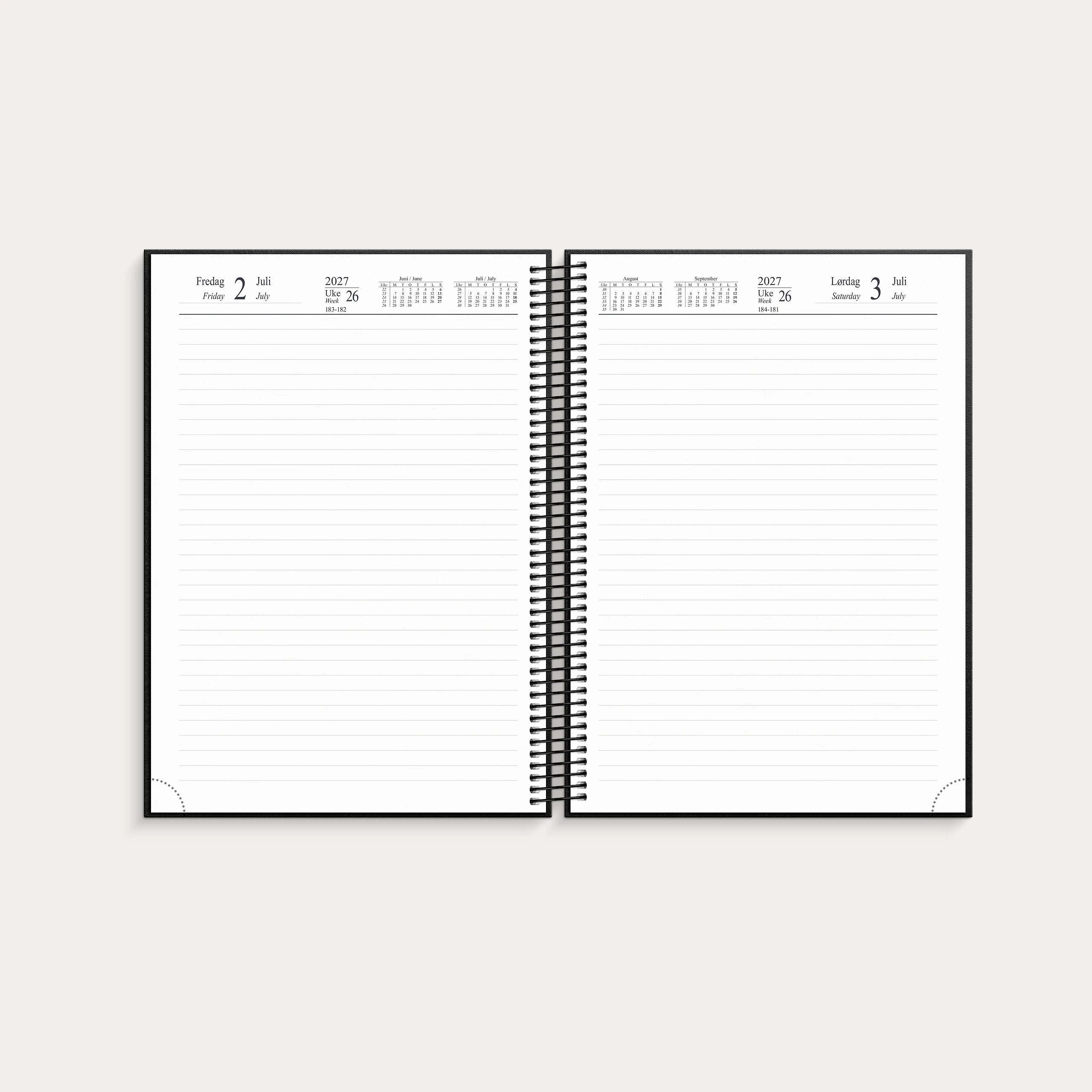 Dagbok 2027 A4 spiral