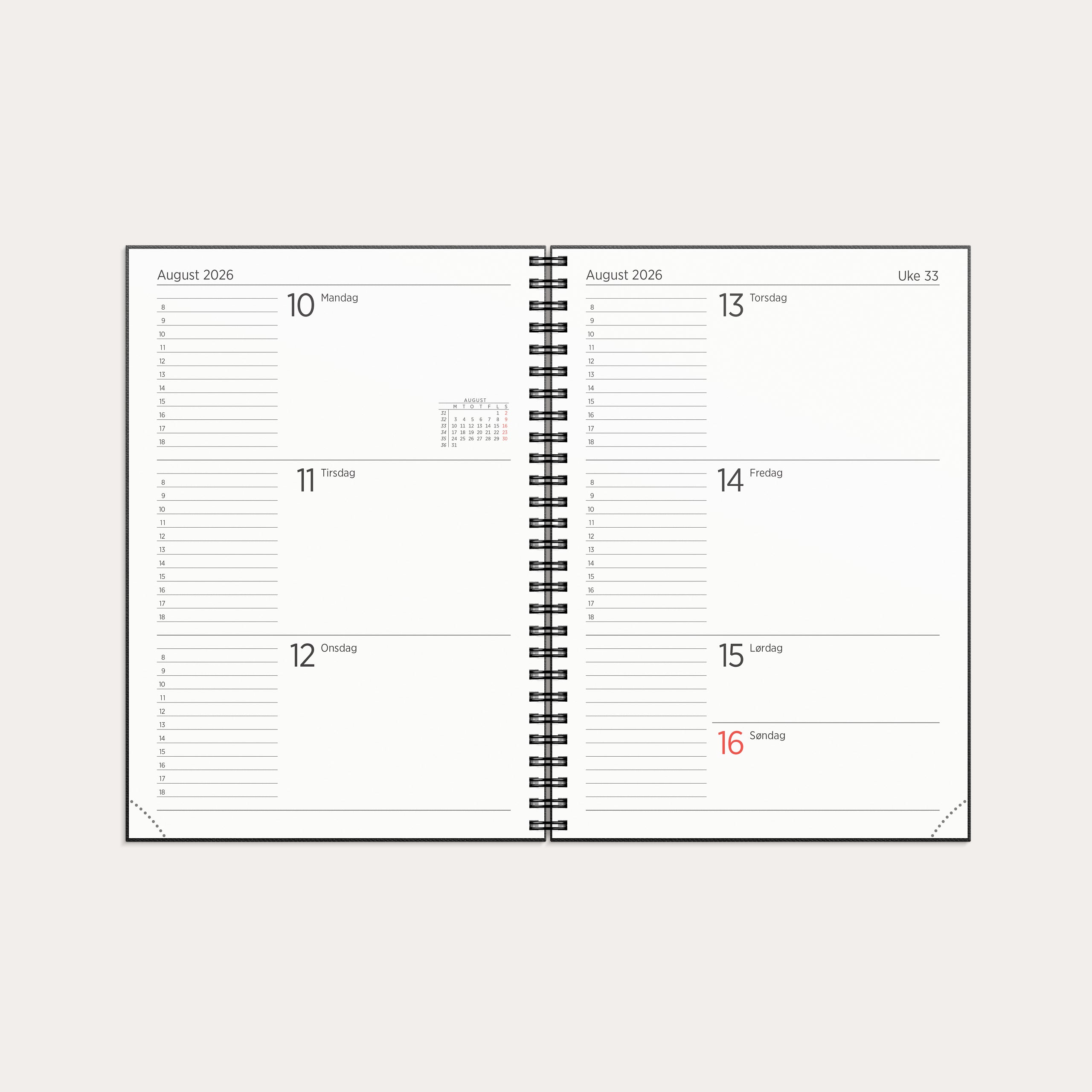 Kalender Leo 2026 spiral sort