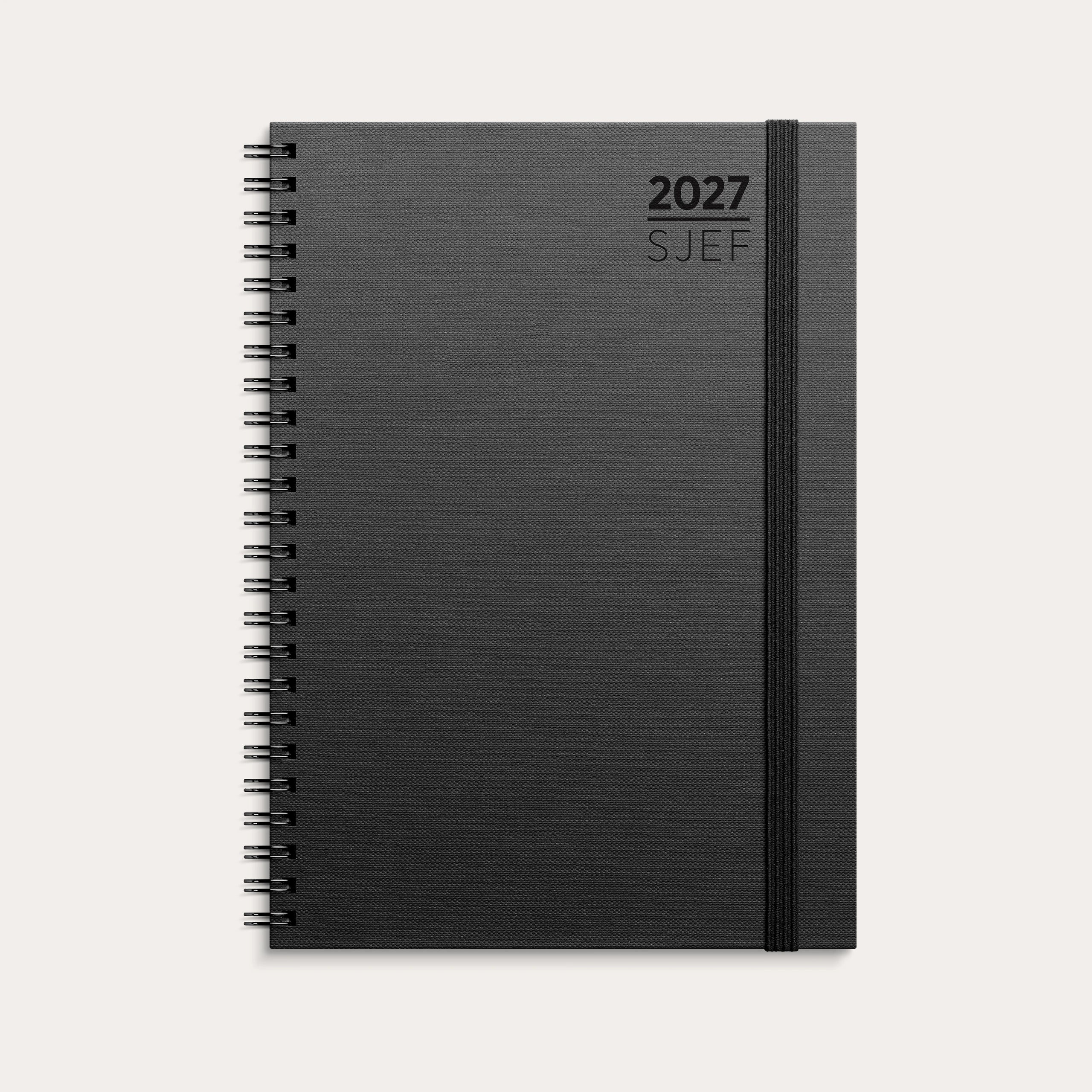 Kalender 2027 Sjef A5 spiral sort