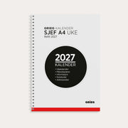 Kalender 2027 Sjef A4 refill