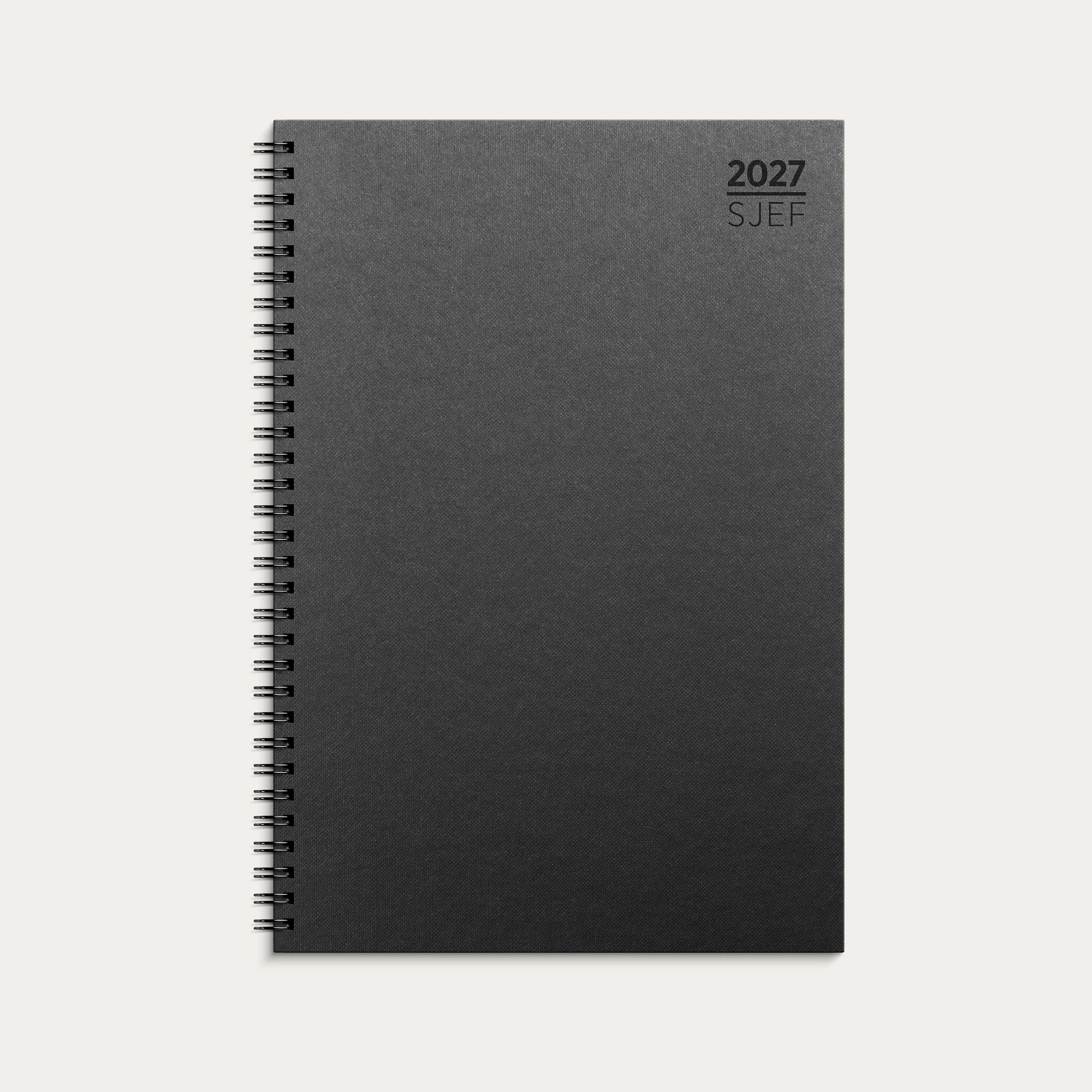 Kalender 2027 Sjef A4 spiral sort