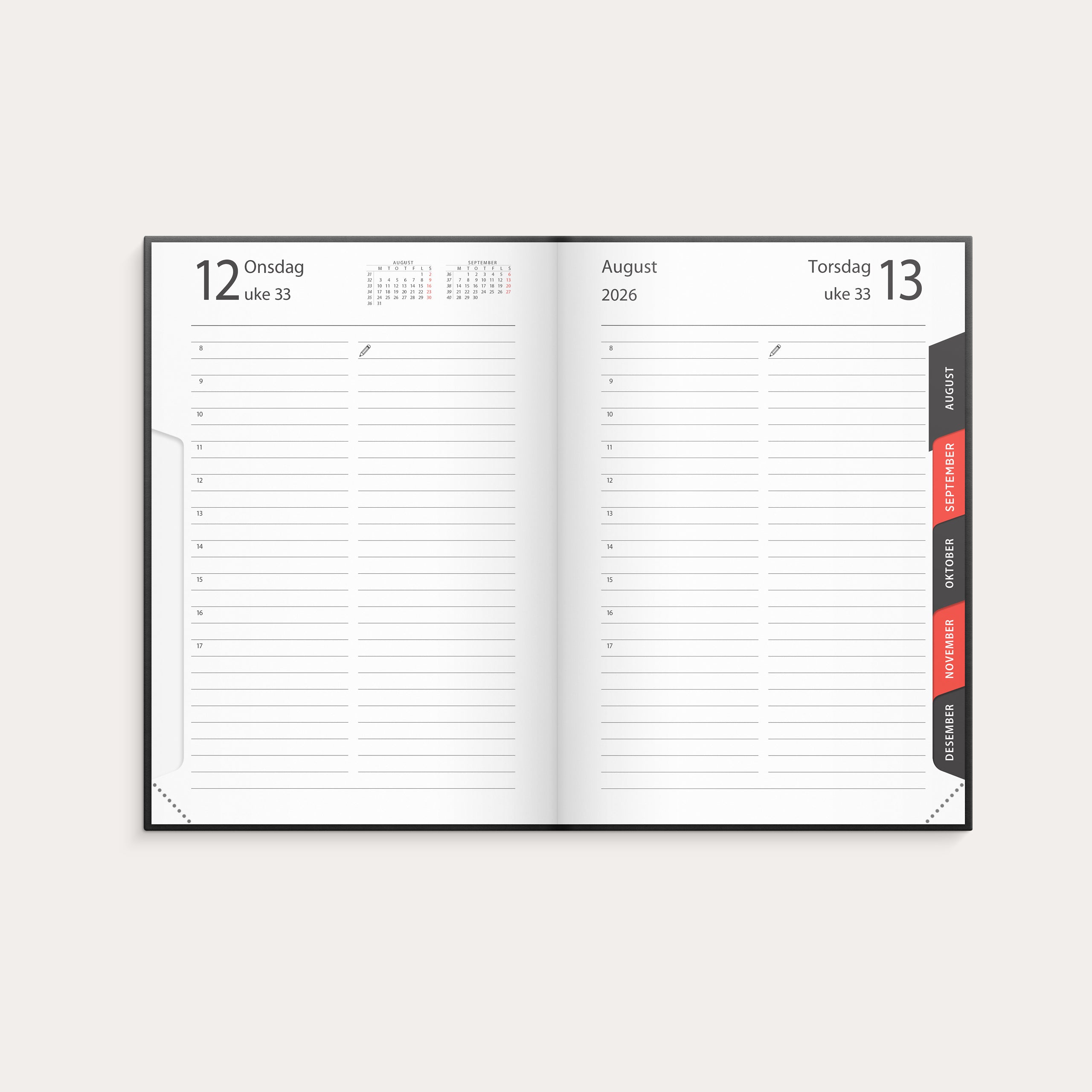 Dagbok 2026 Libra sort