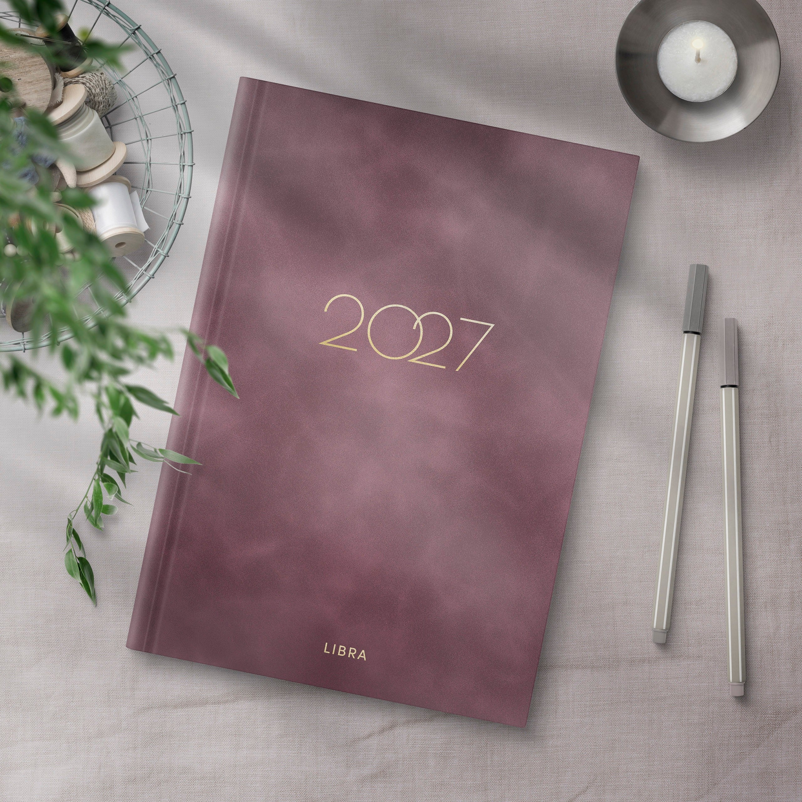 Dagbok 2027 Libra Colore Burgunder