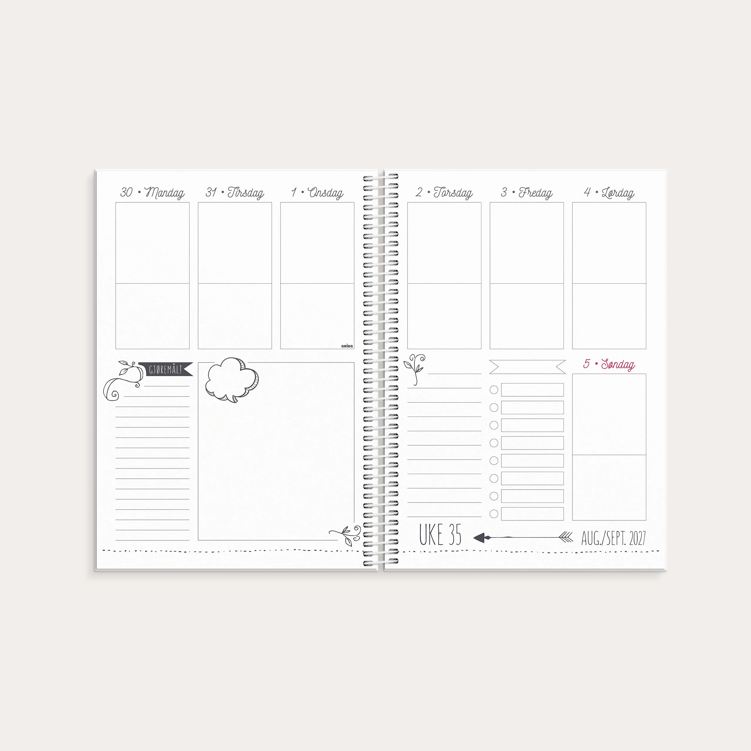 Kalender Doodle 2027 A5