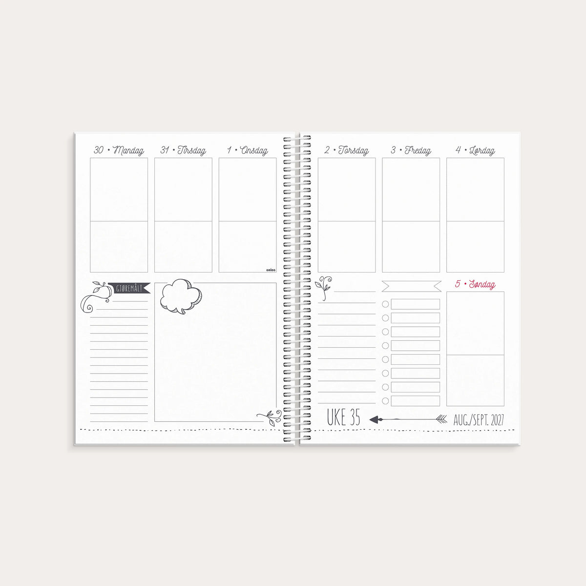 Kalender Doodle 2027 A5