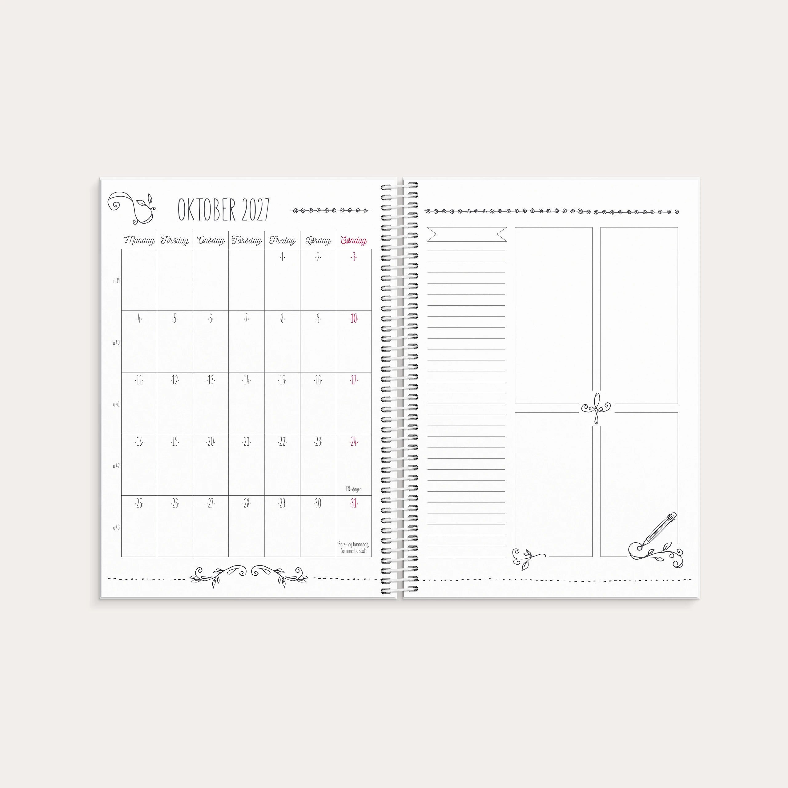 Kalender Doodle 2027 A5