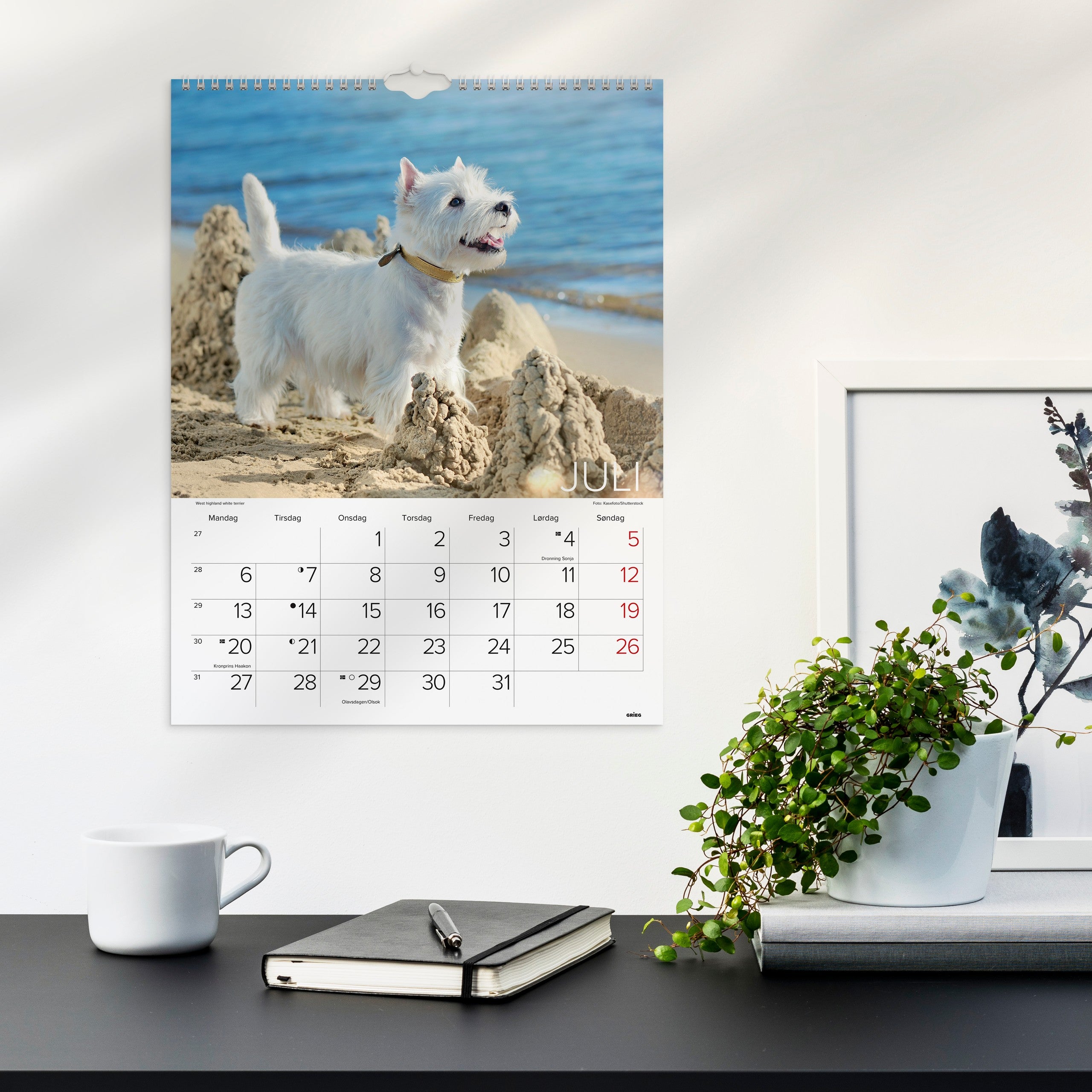 Veggkalender 2026 Hunder