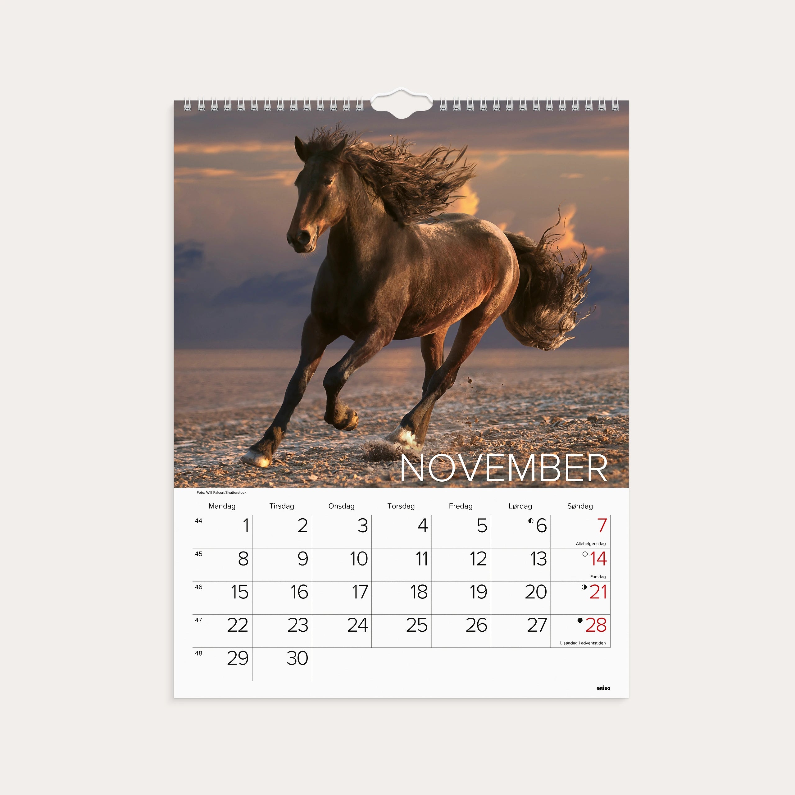 Veggkalender 2027 Hester