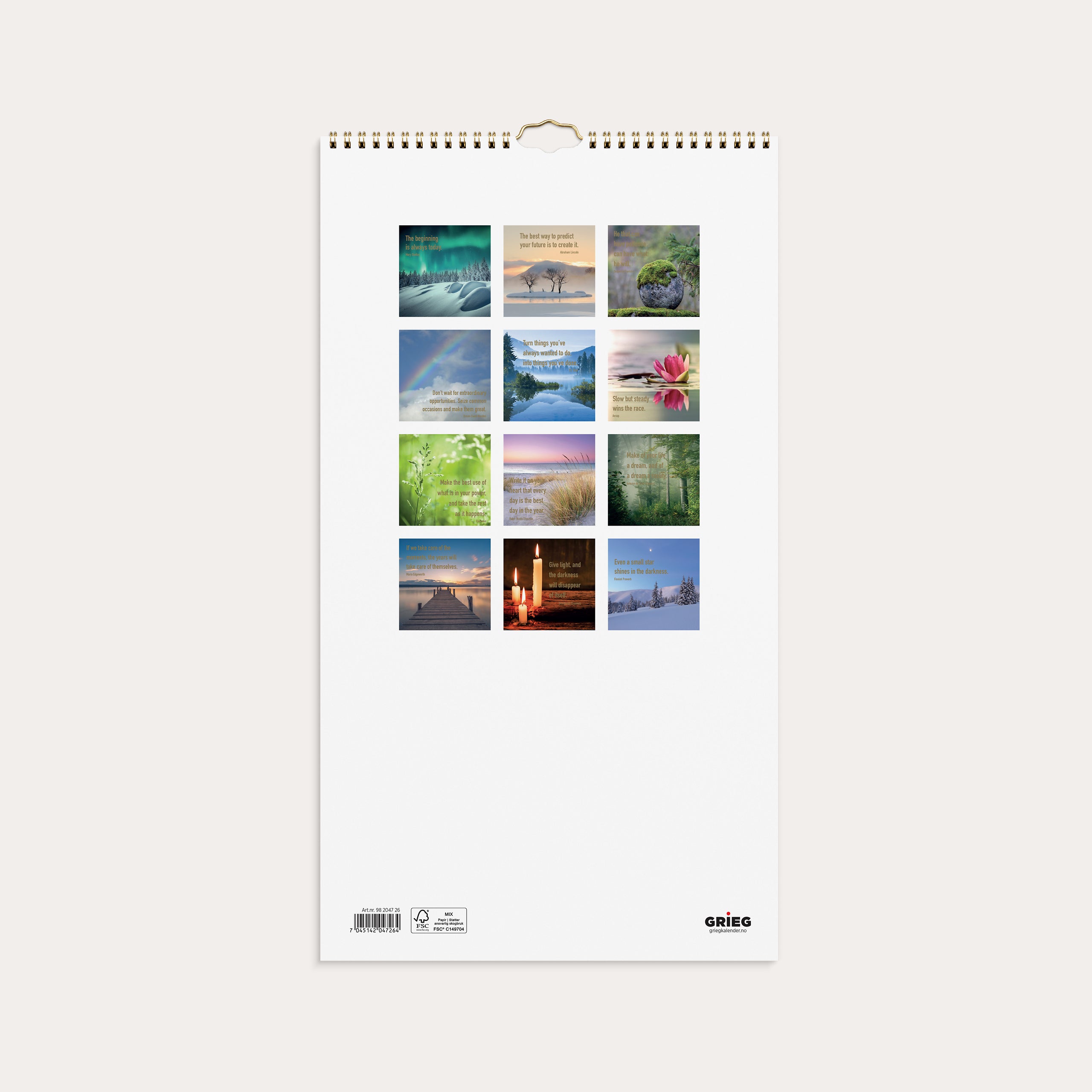 Veggkalender 2026 Dream & Do