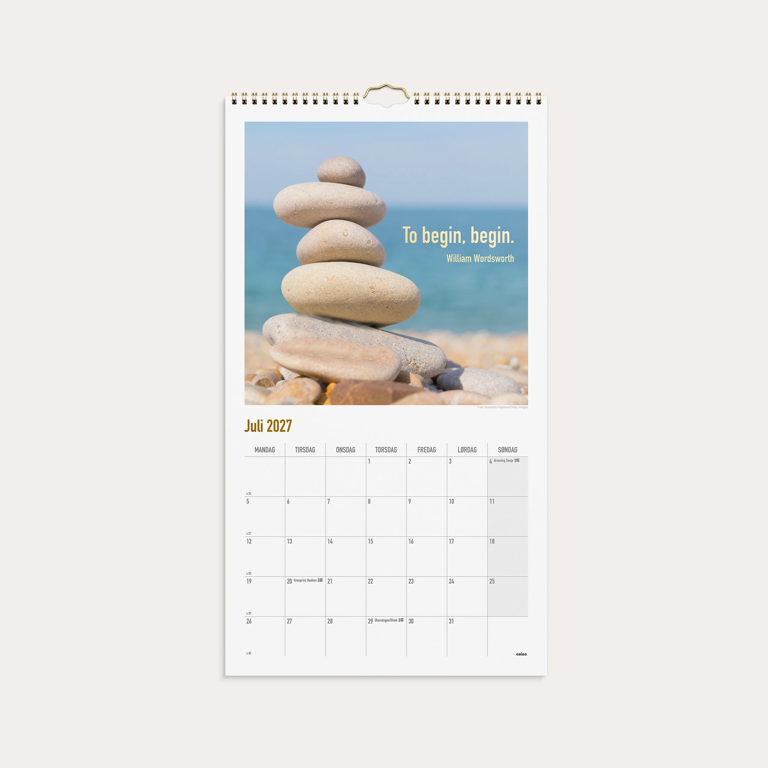 Veggkalender 2027 Dream & Do