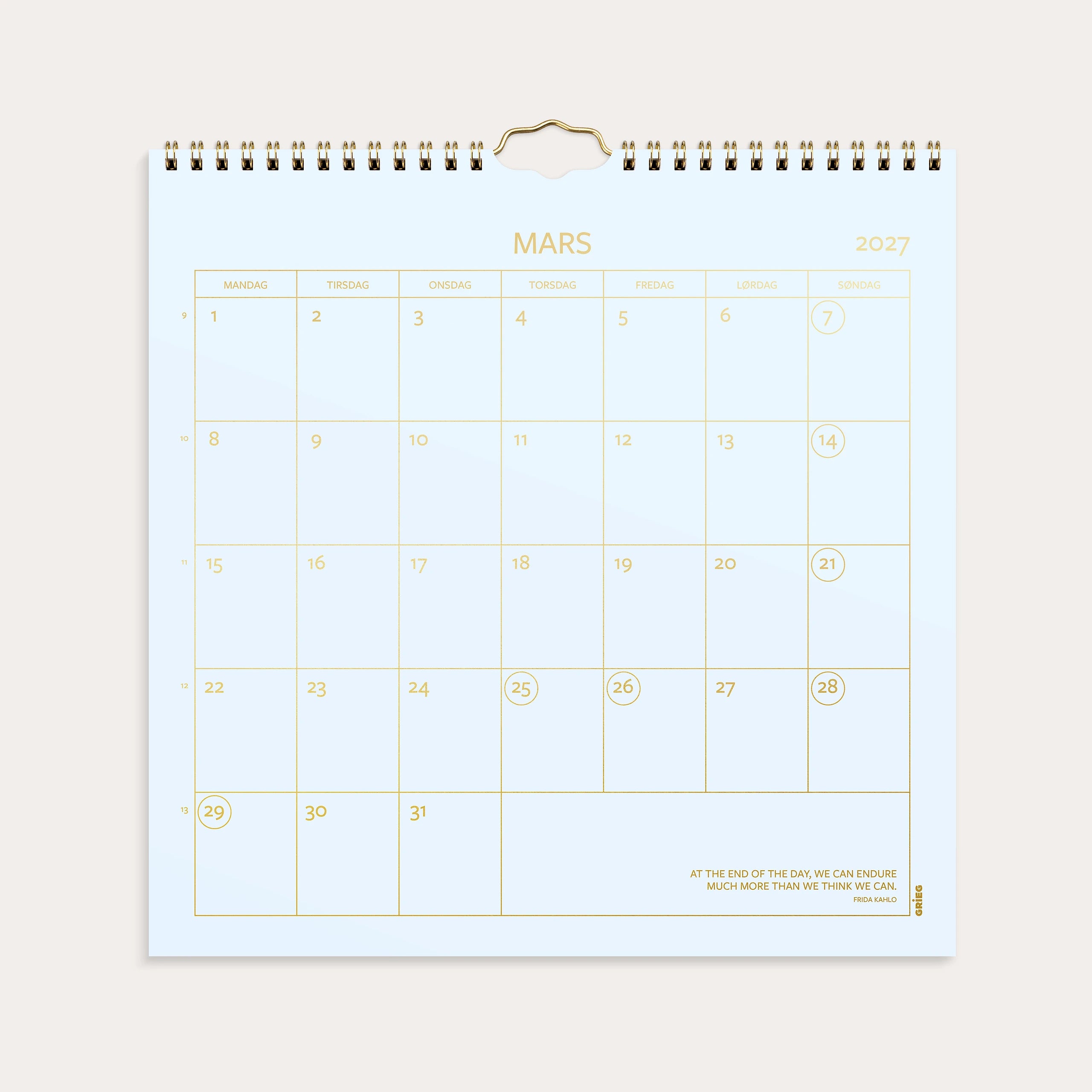 Veggkalender 2027 Color