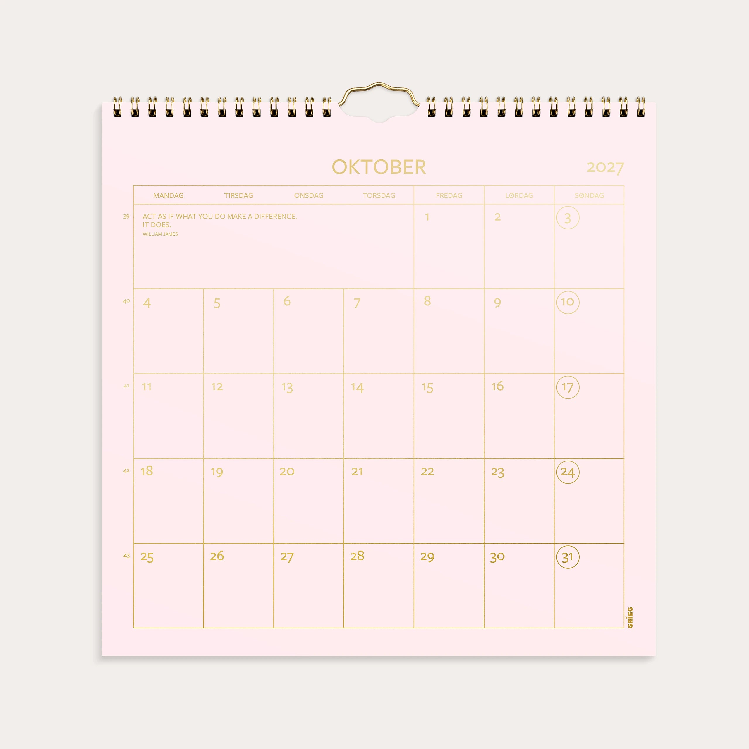 Veggkalender 2027 Color