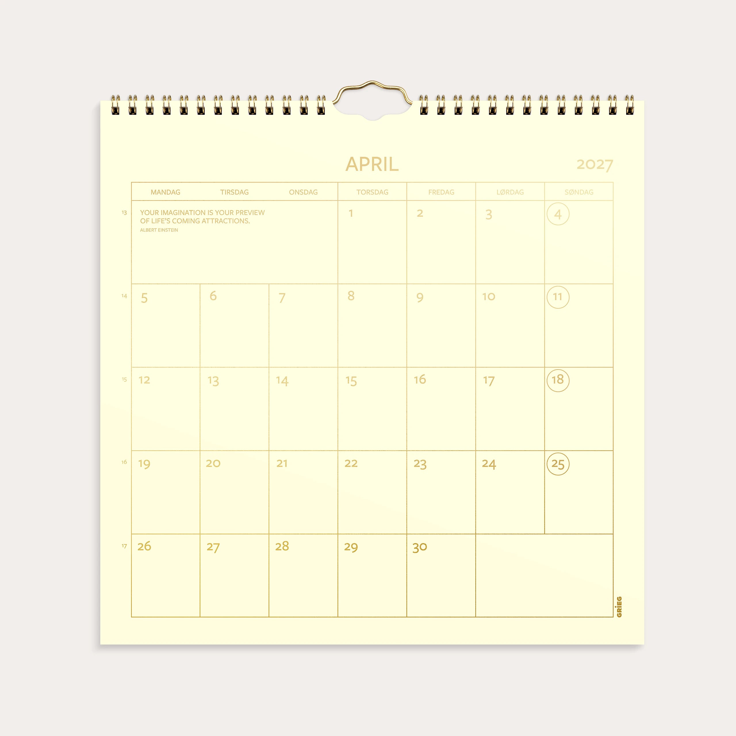 Veggkalender 2027 Color