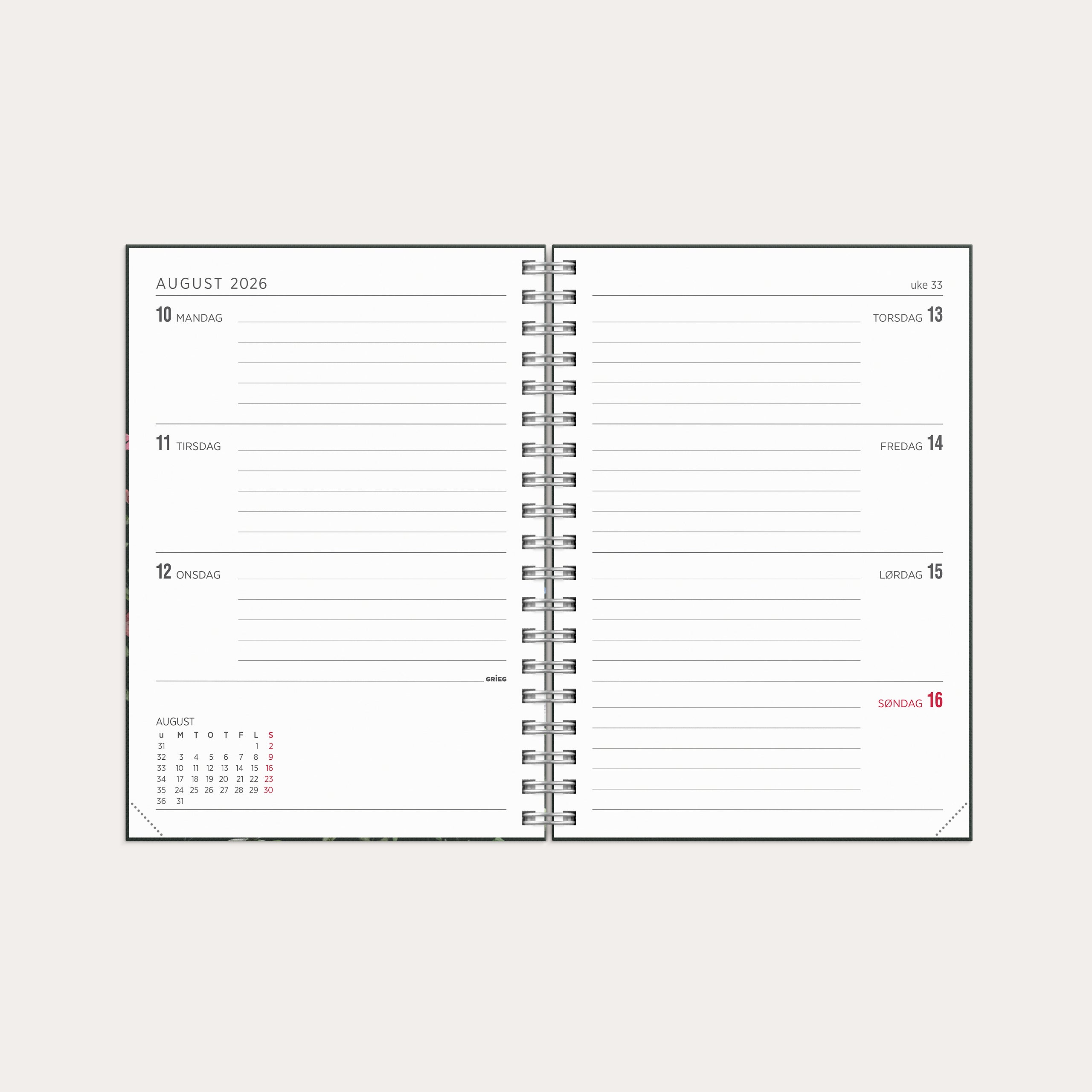 Kalender 2026 Multi A6 Blomster