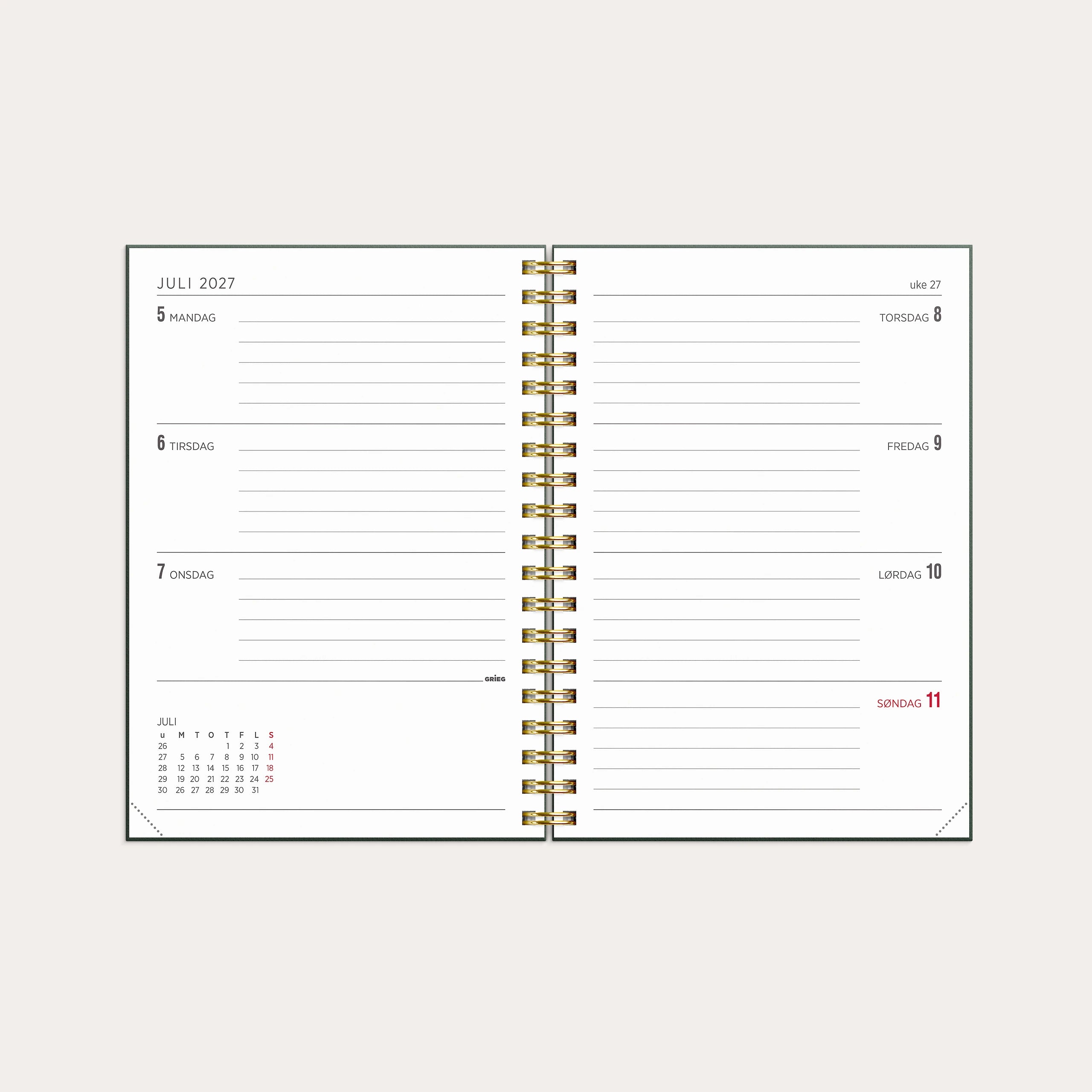 Kalender 2027 Multi A6 Blomst