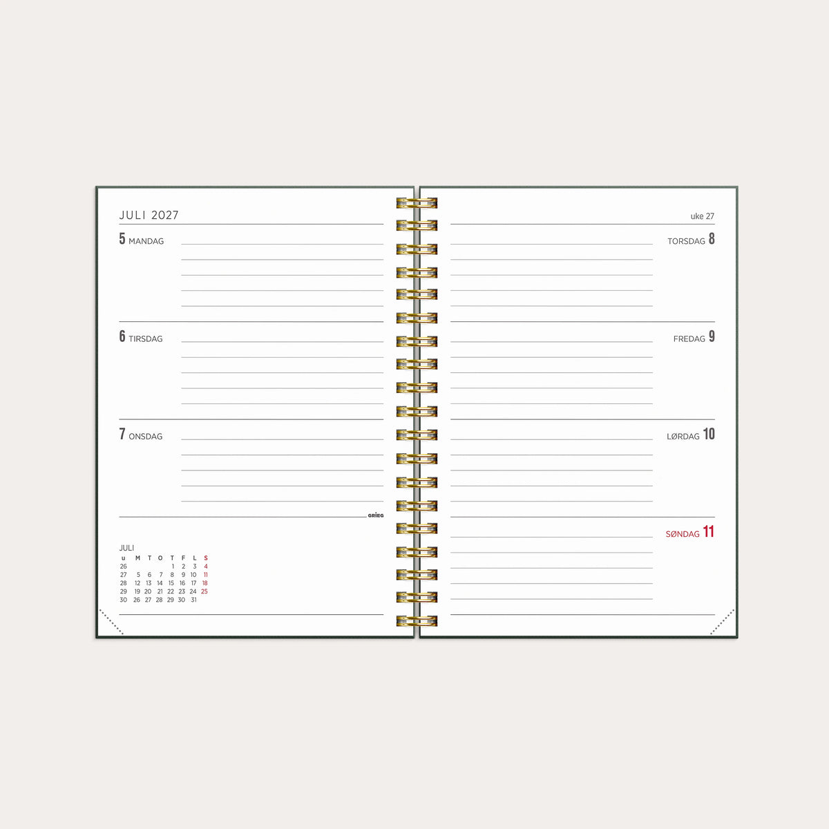 Kalender 2027 Multi A6 Blomst