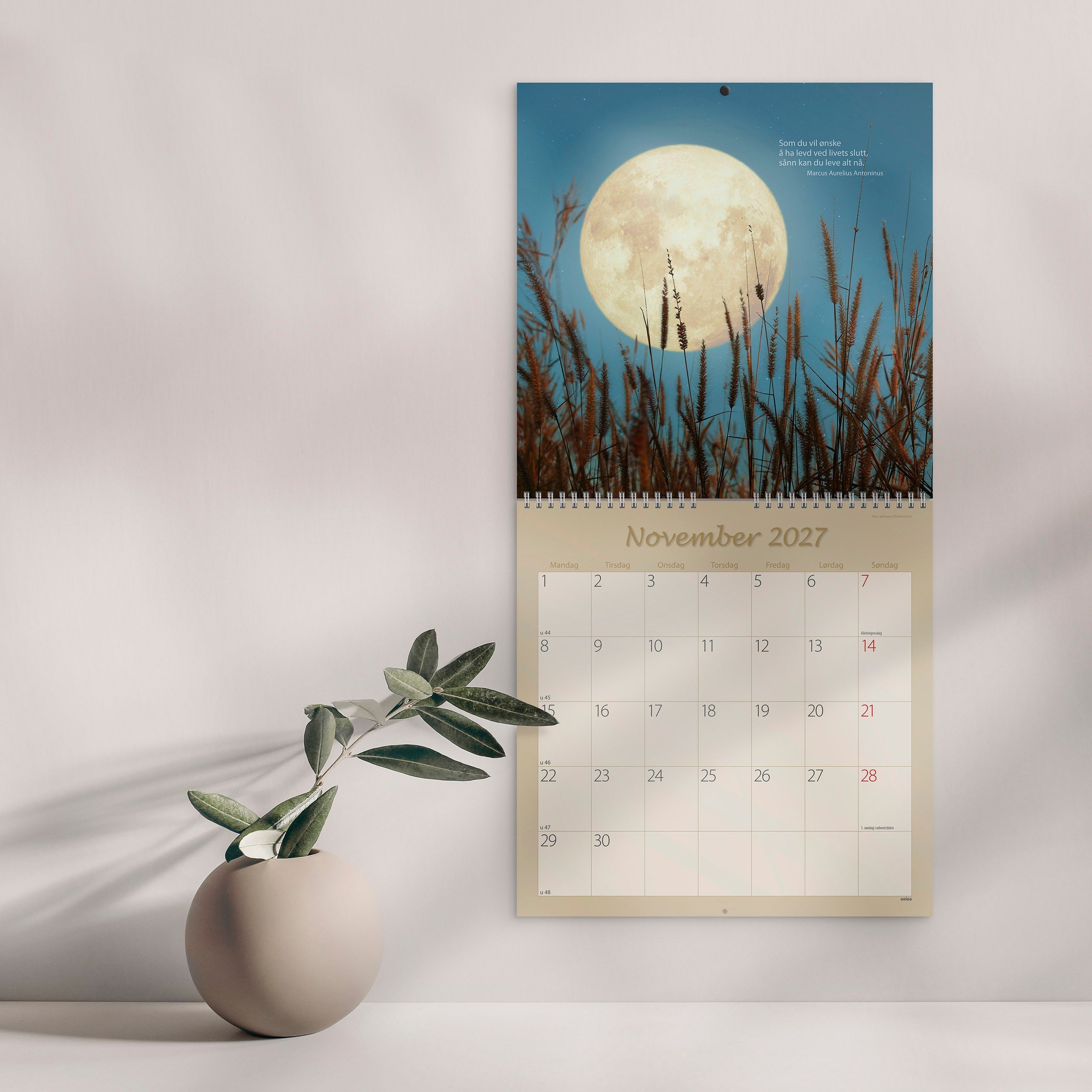 Veggkalender 2027 Carpe Diem