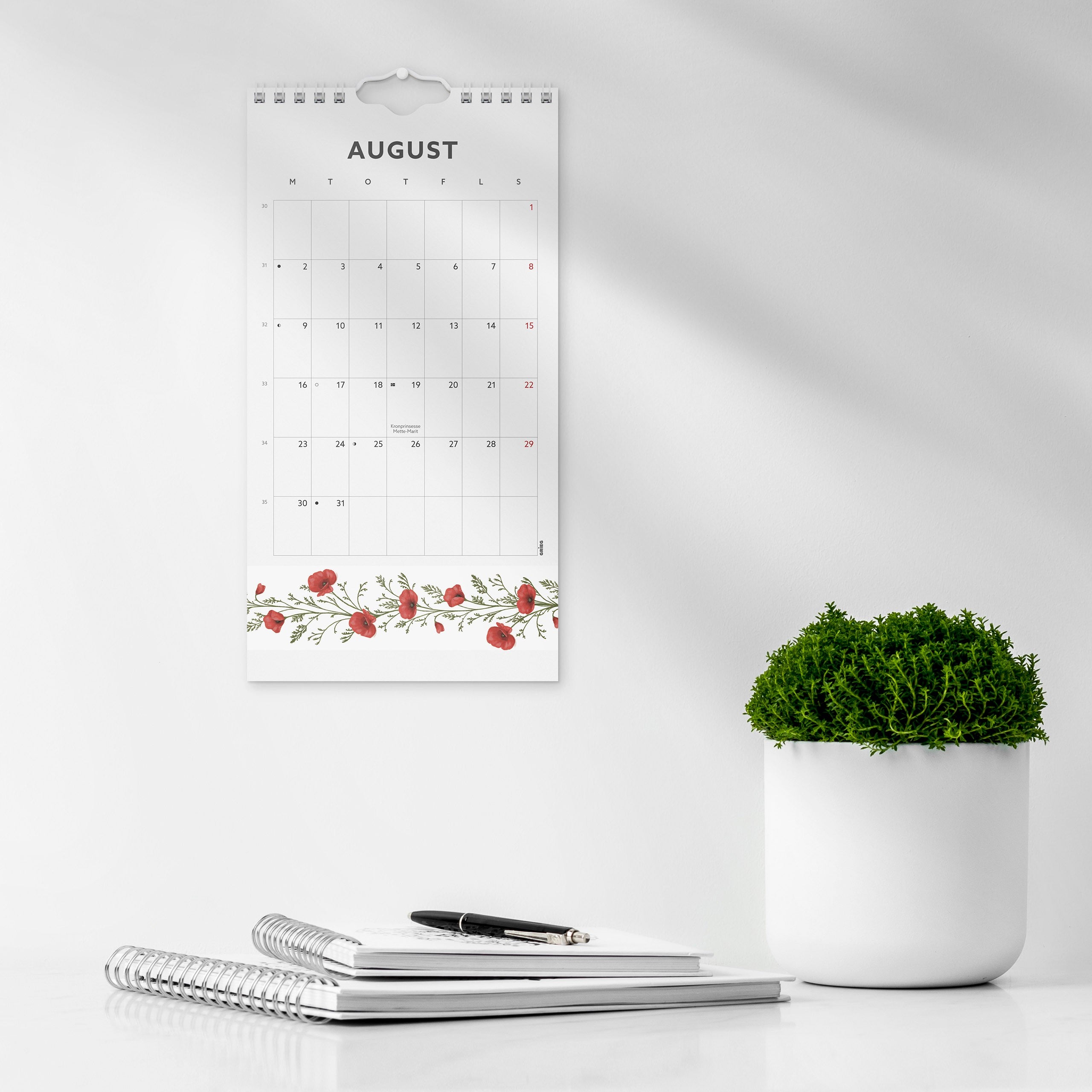 Veggkalender 2027 Blomster Mini
