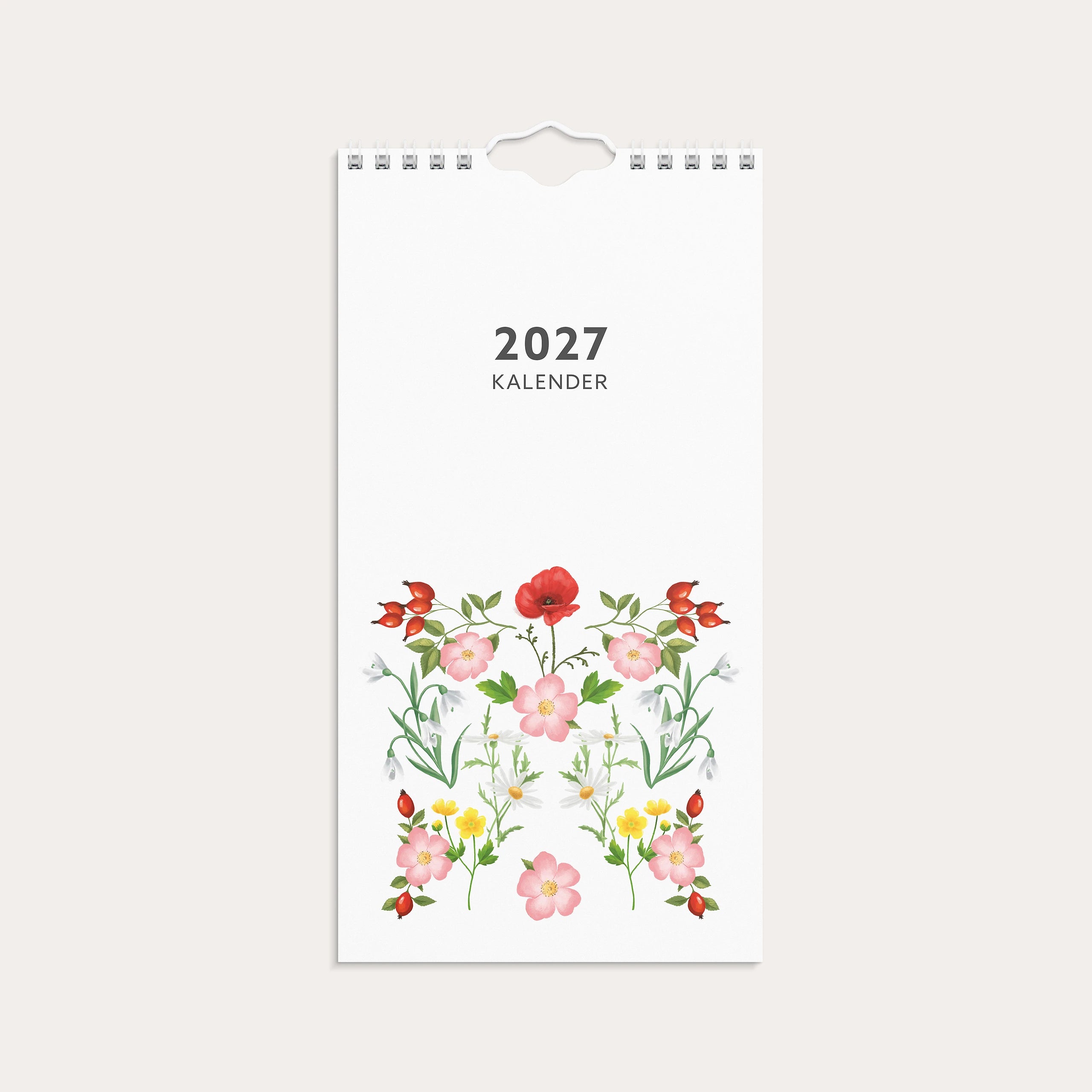 Veggkalender 2027 Blomster Mini