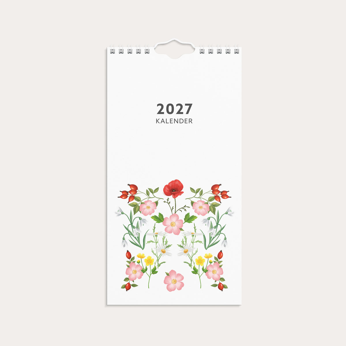 Veggkalender 2027 Blomster Mini