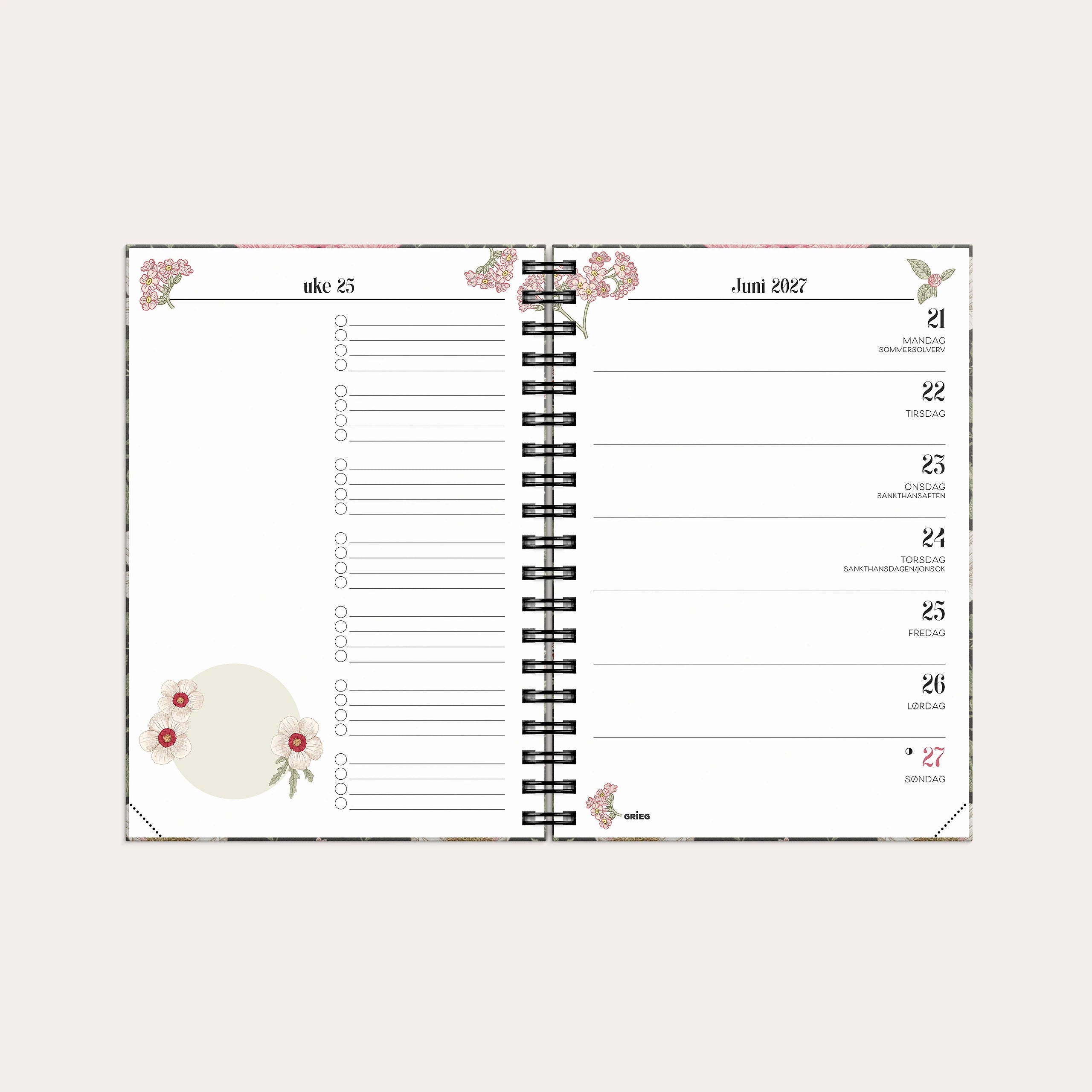Life Planner Floral A6 2027