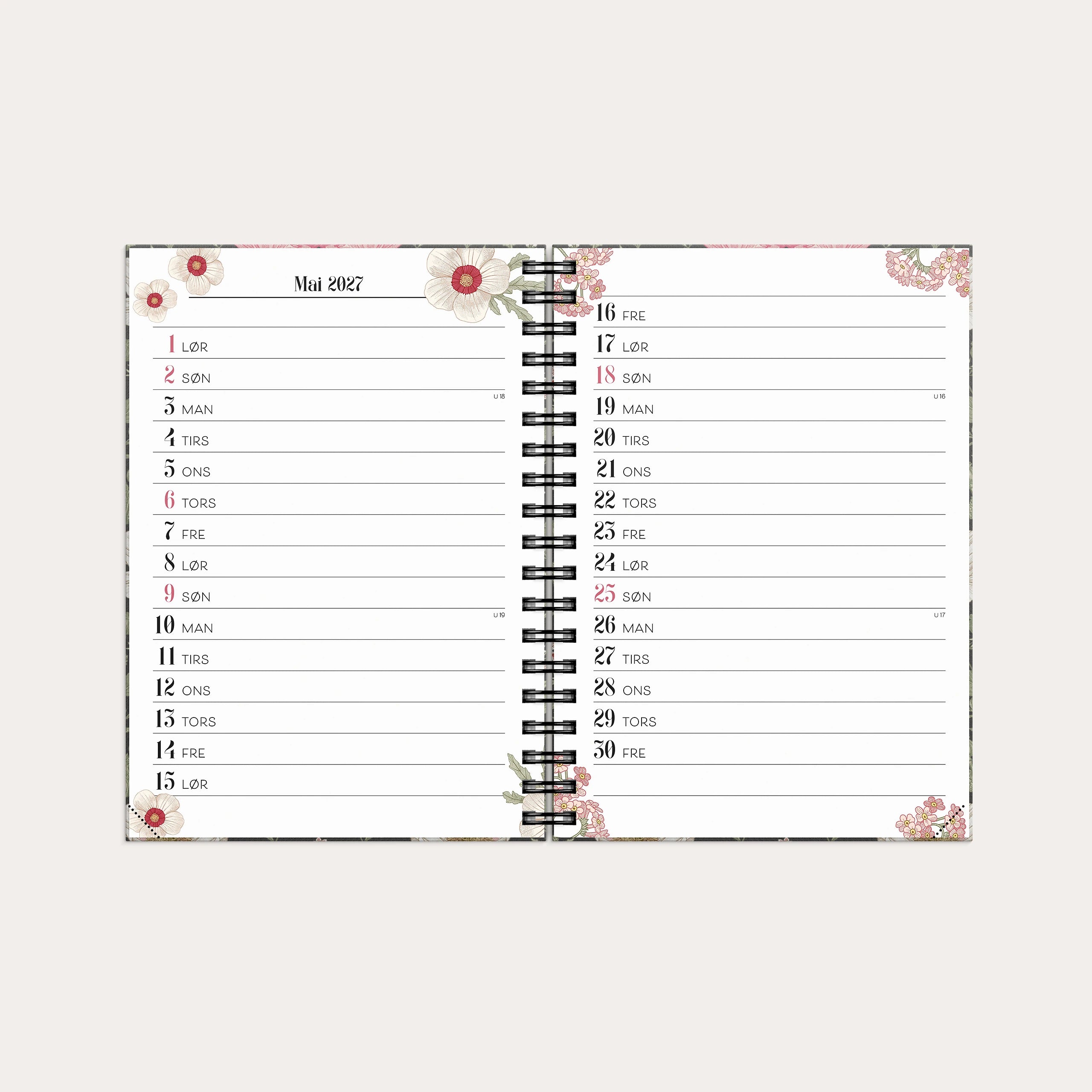Life Planner Floral A6 2027