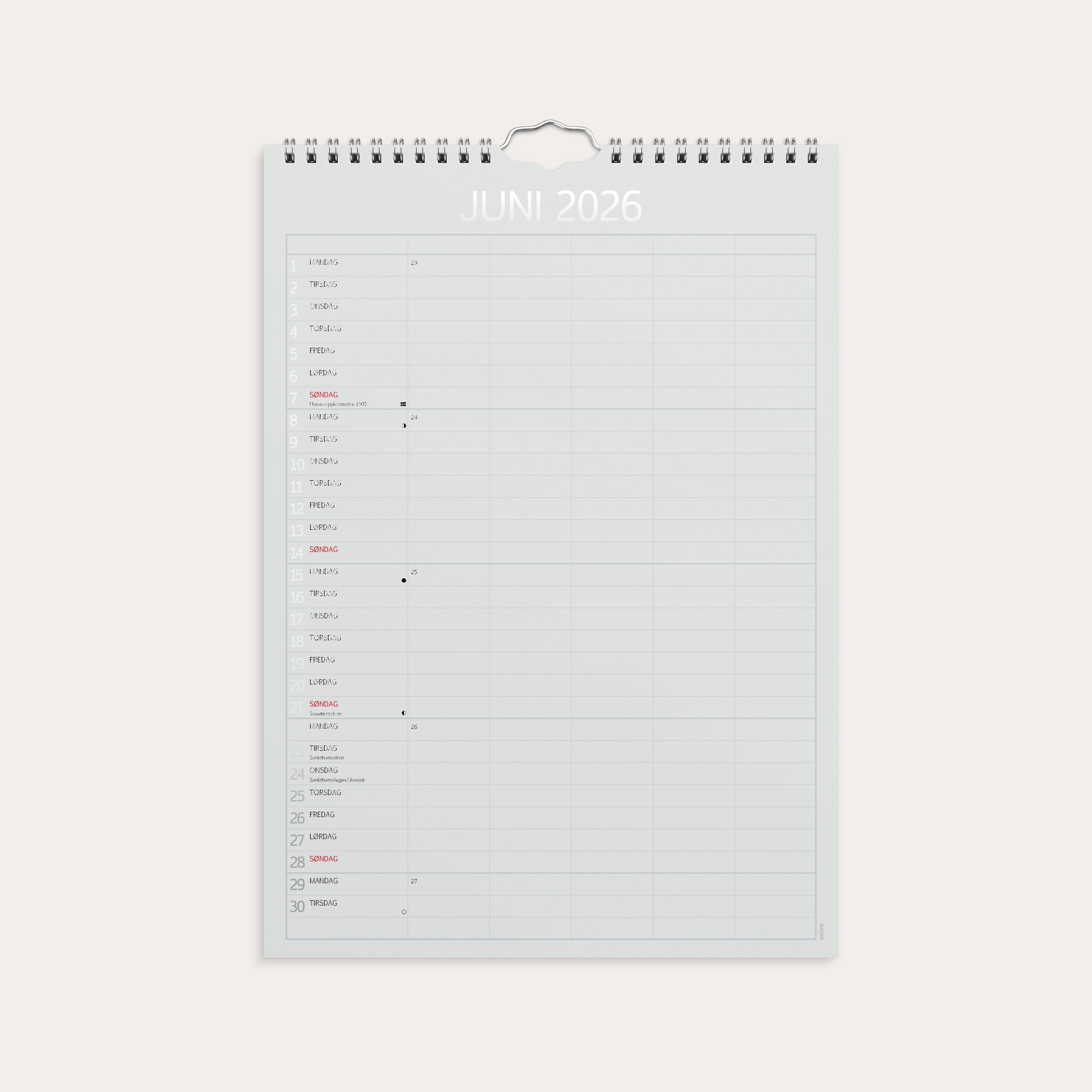 Familiekalender 2026 A4 Color