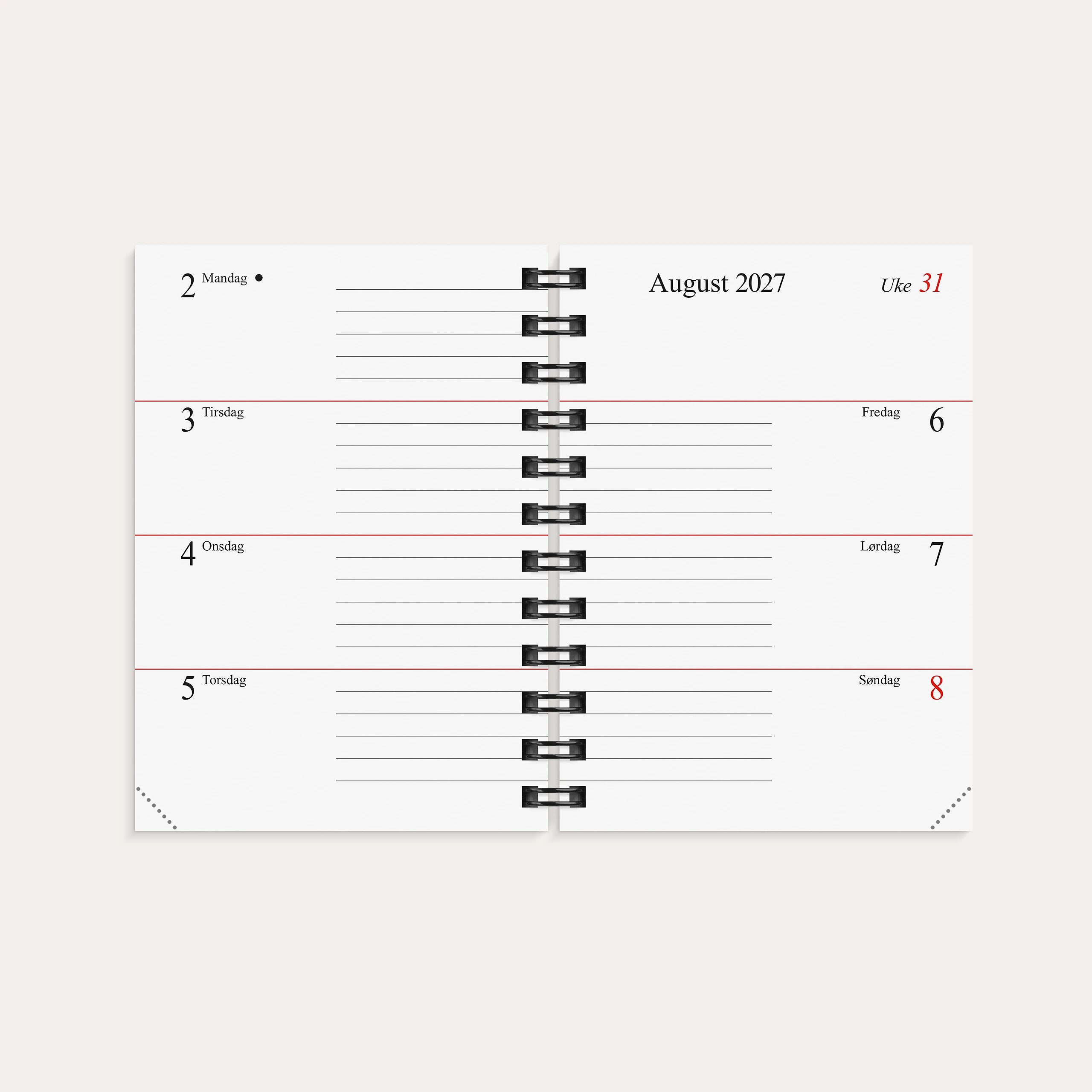 Kalender Mini 2027 refill