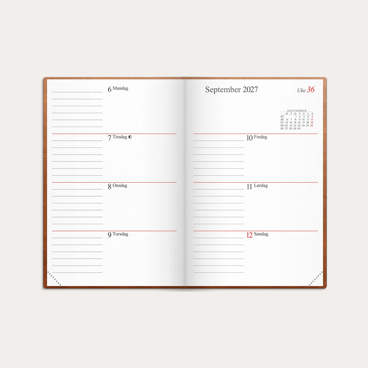 Kalender Gemini Lite 2027 brun
