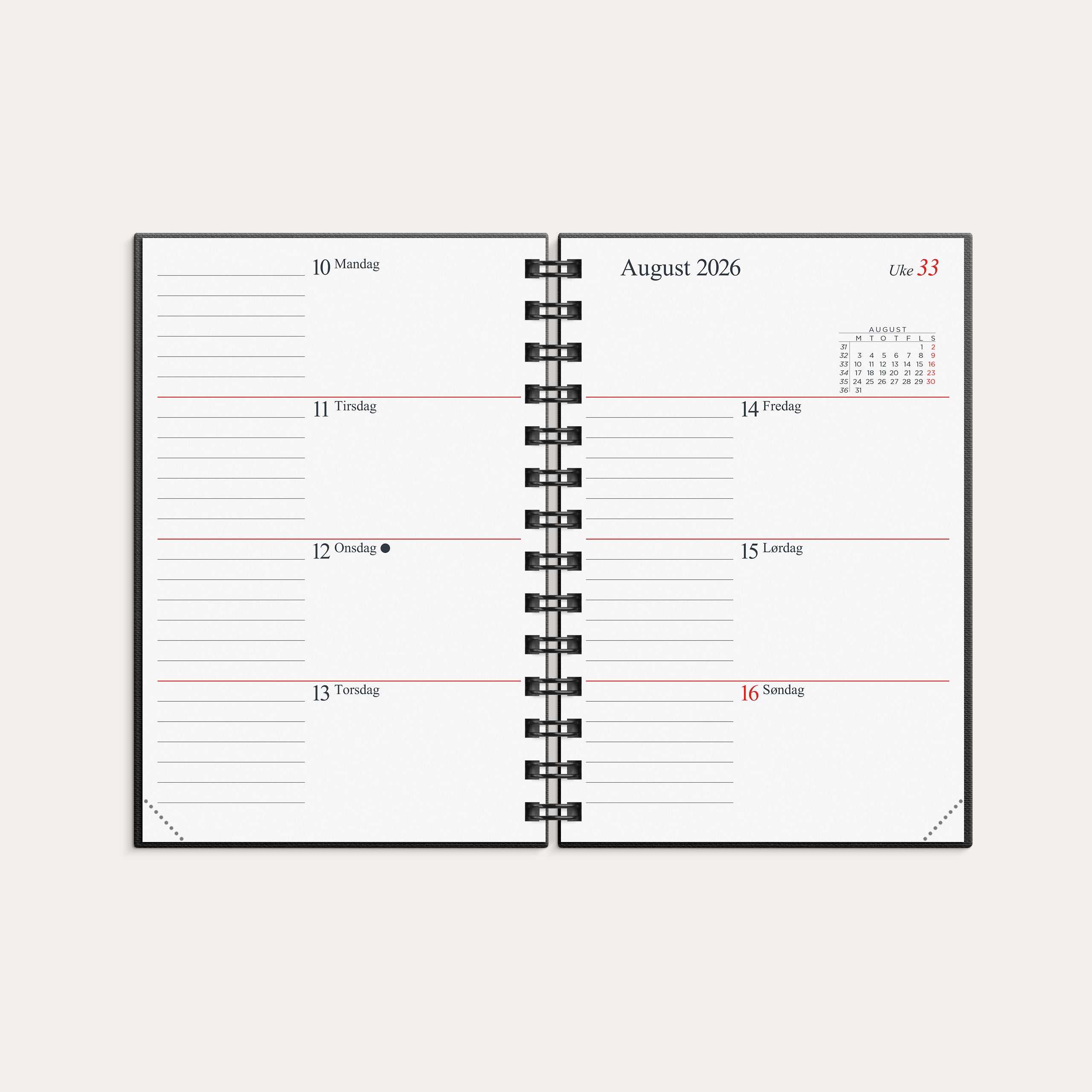 Kalender Gemini 2026 sort kartong