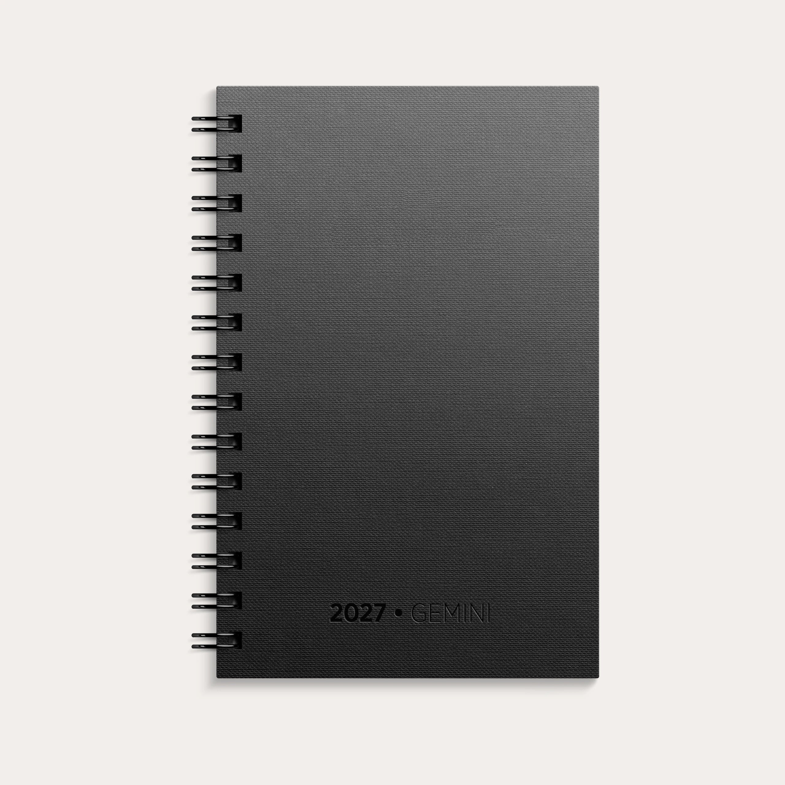 Kalender Gemini 2027 sort kartong