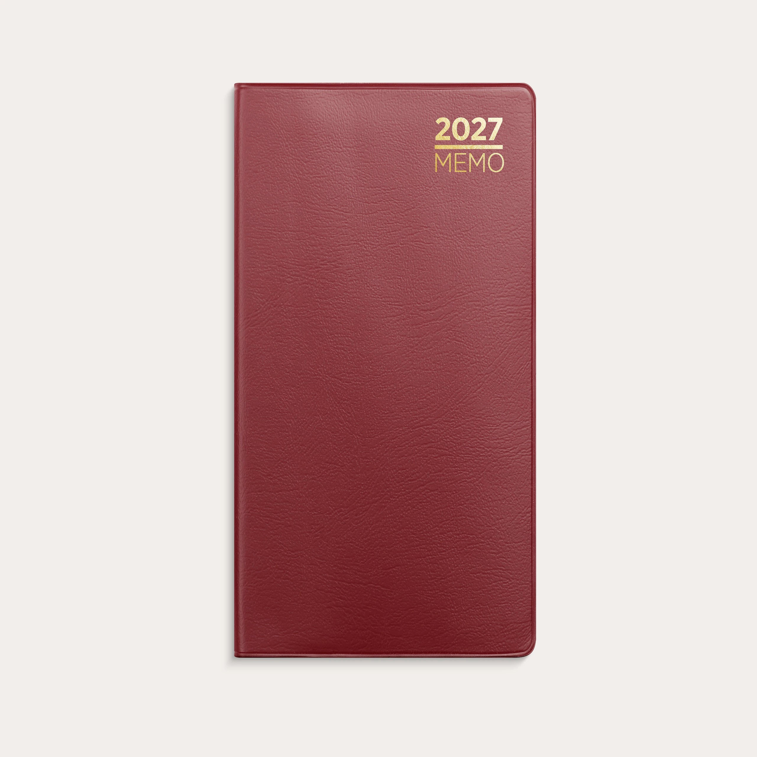 Kalender Memo 2027 burgunder
