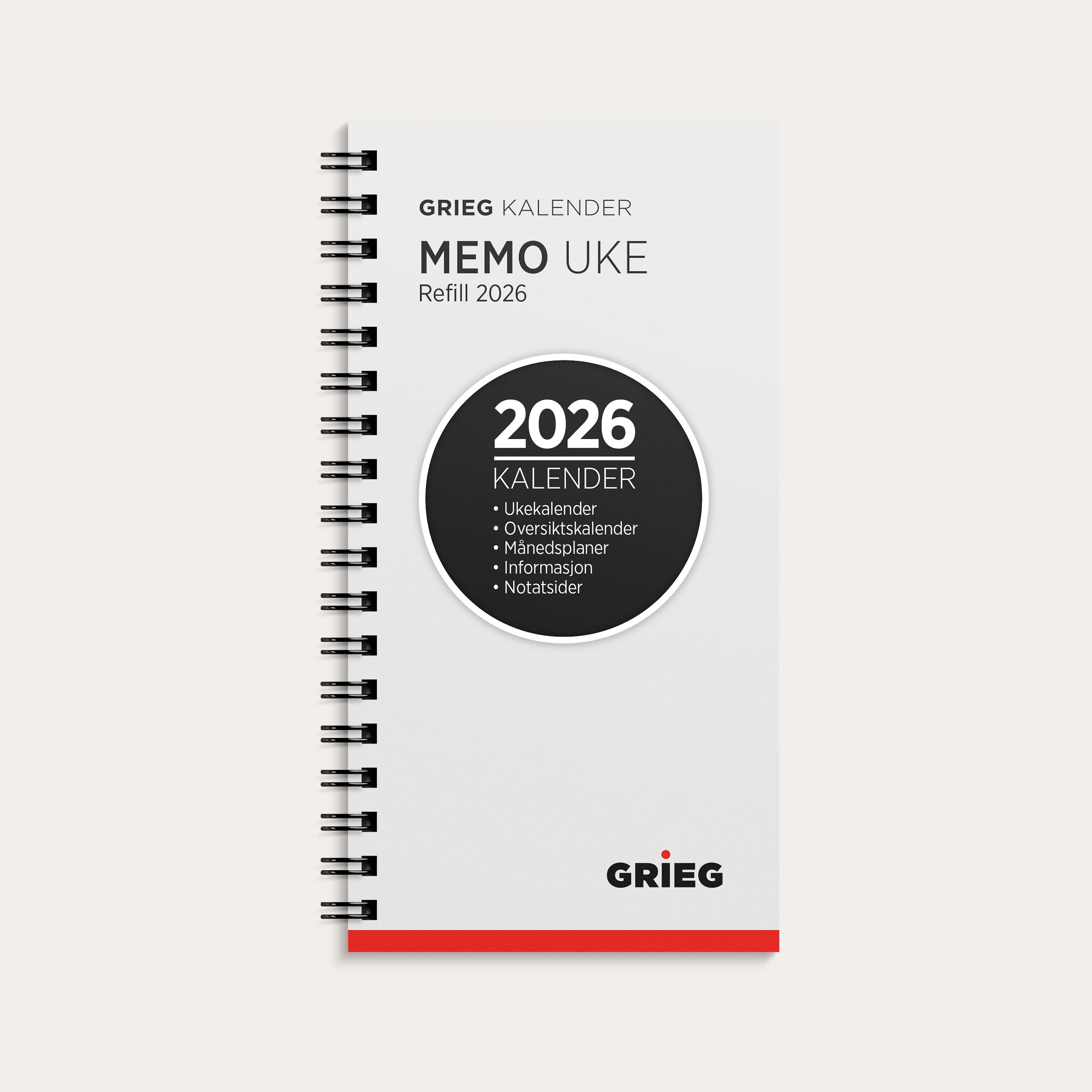 Kalender Memo 2026 refill