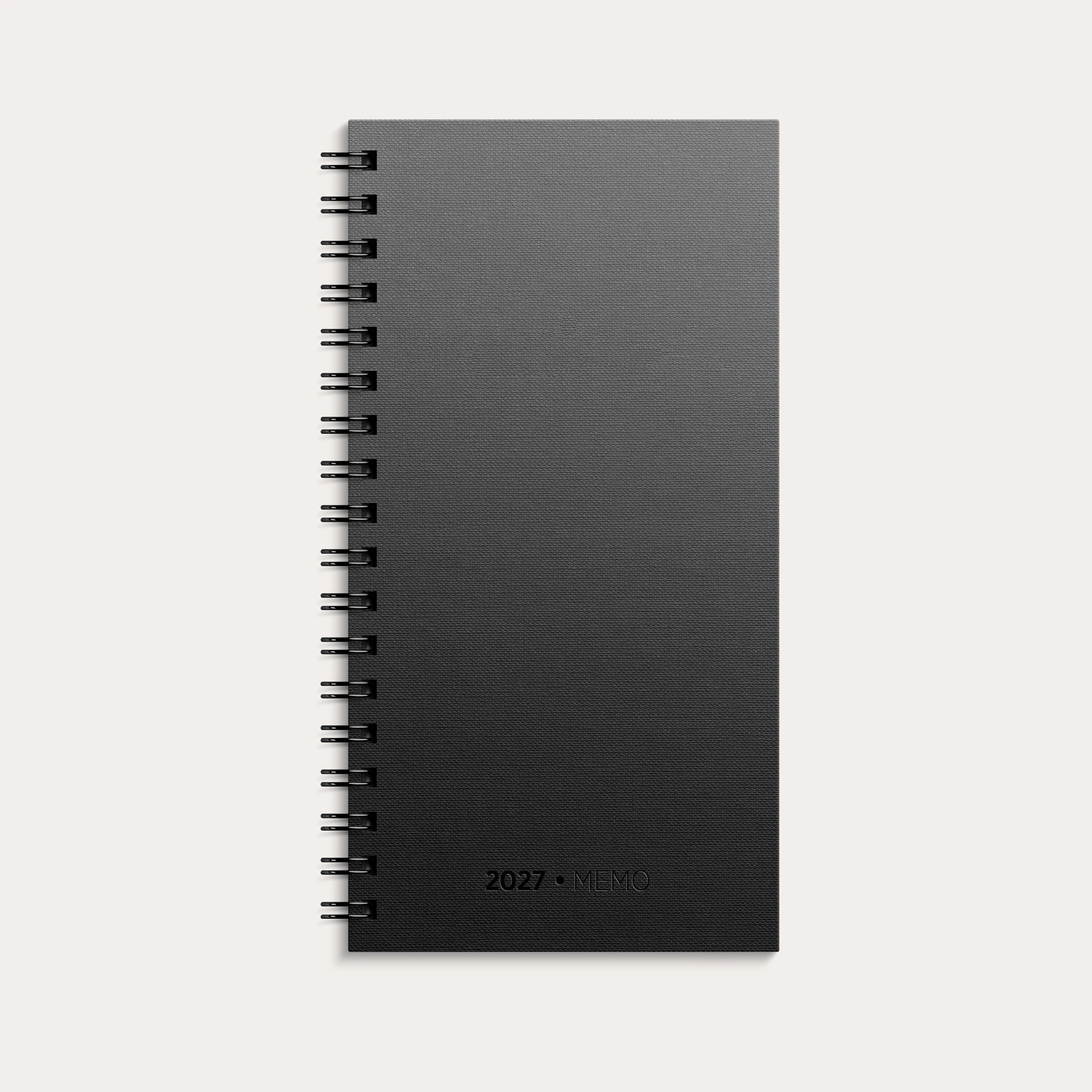 Kalender Memo 2027 sort kartong
