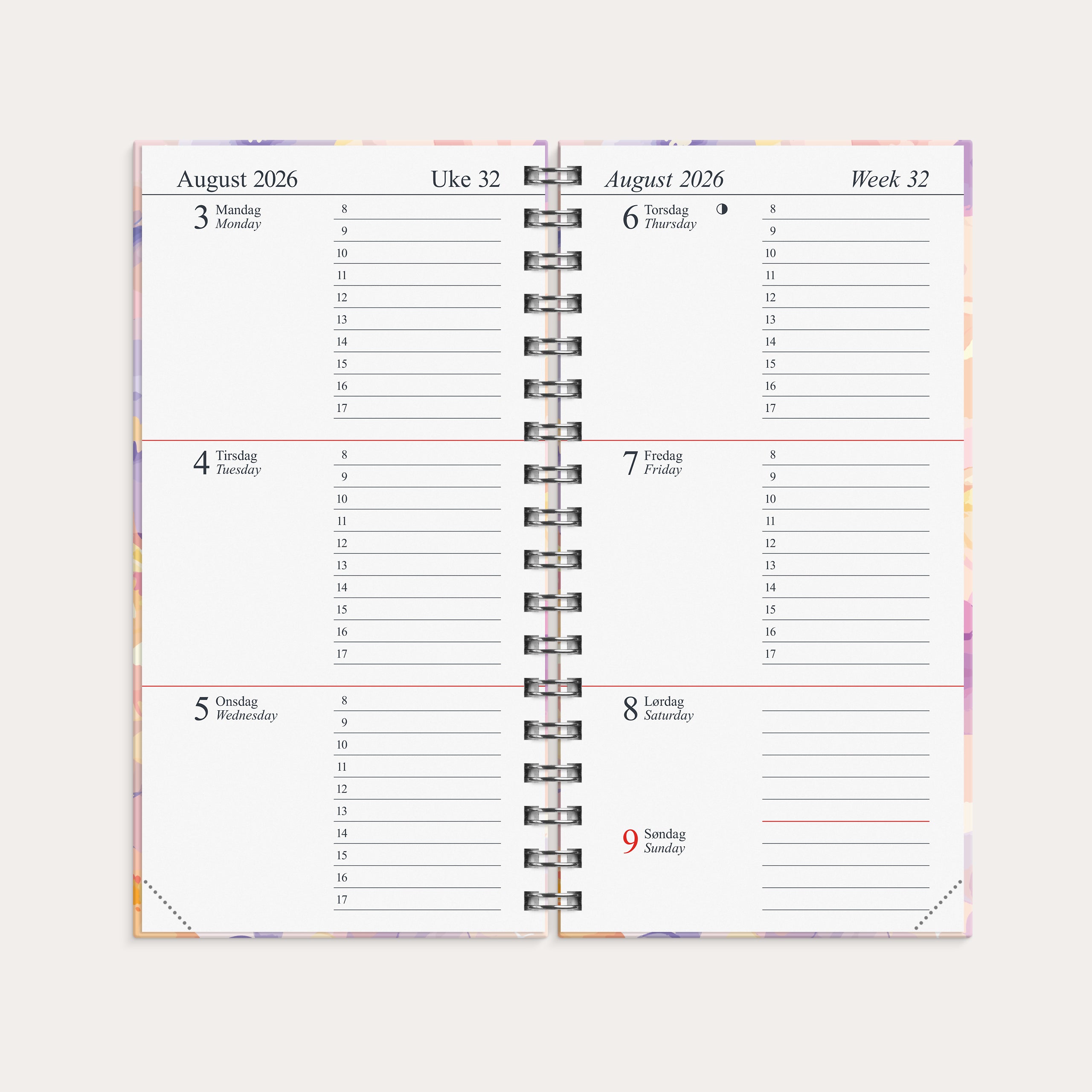 Kalender Memo 2026 blomst