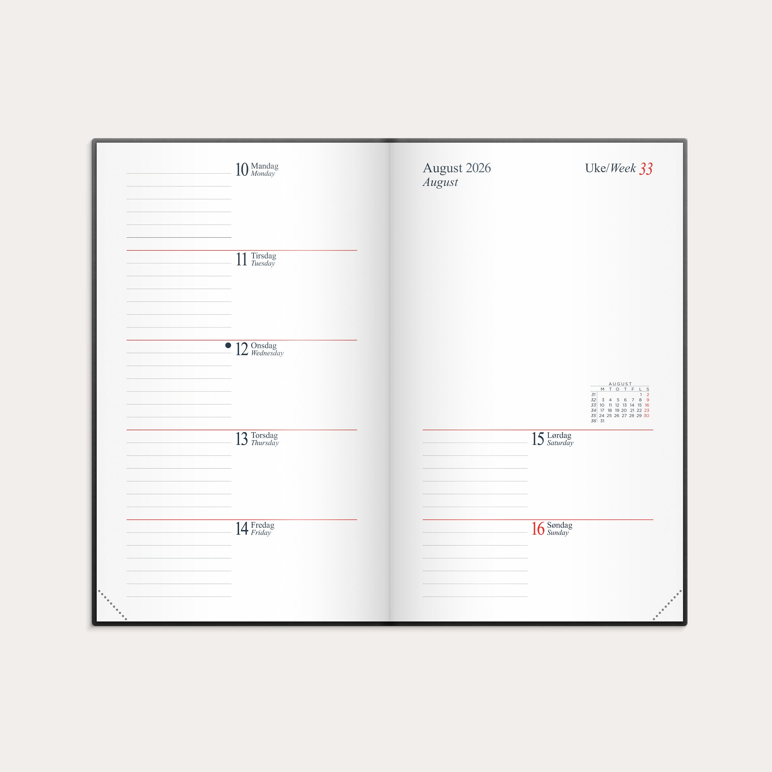 Kalender Maxi 2026 grå