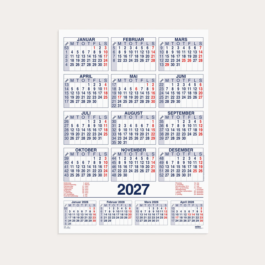 Plakatkalender 2027
