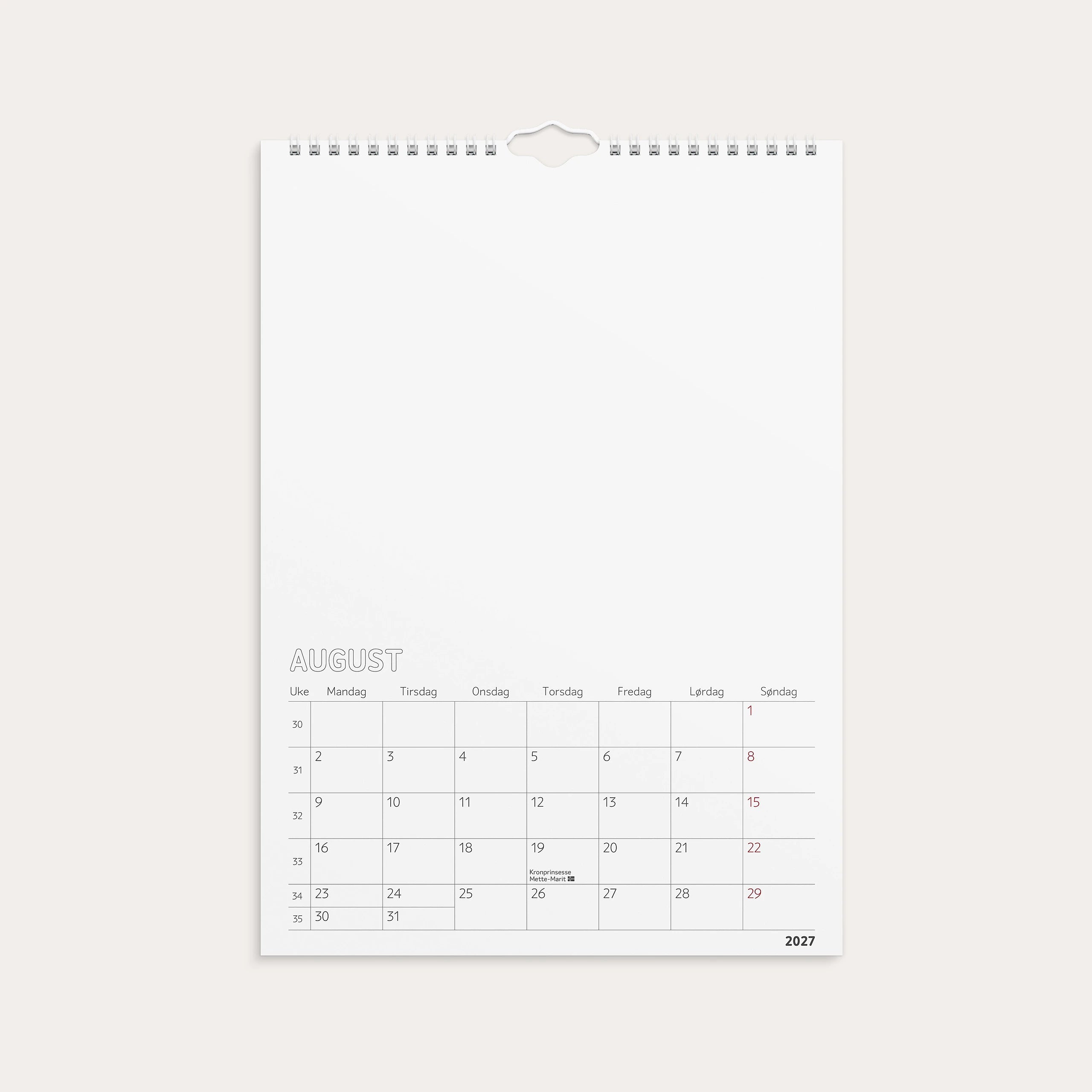 Tegne-/Fotokalender 2027