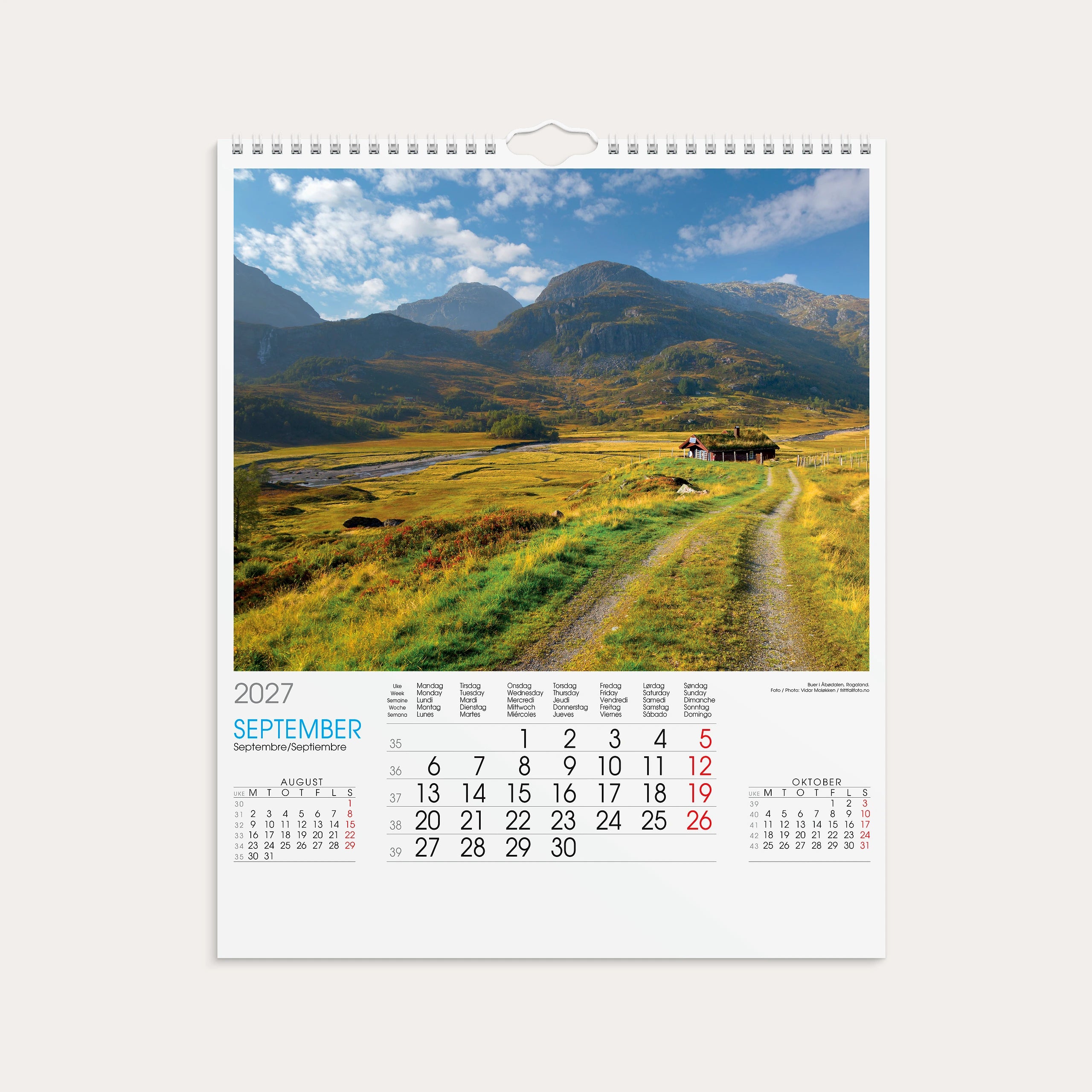 Billedkalender Norge 2027