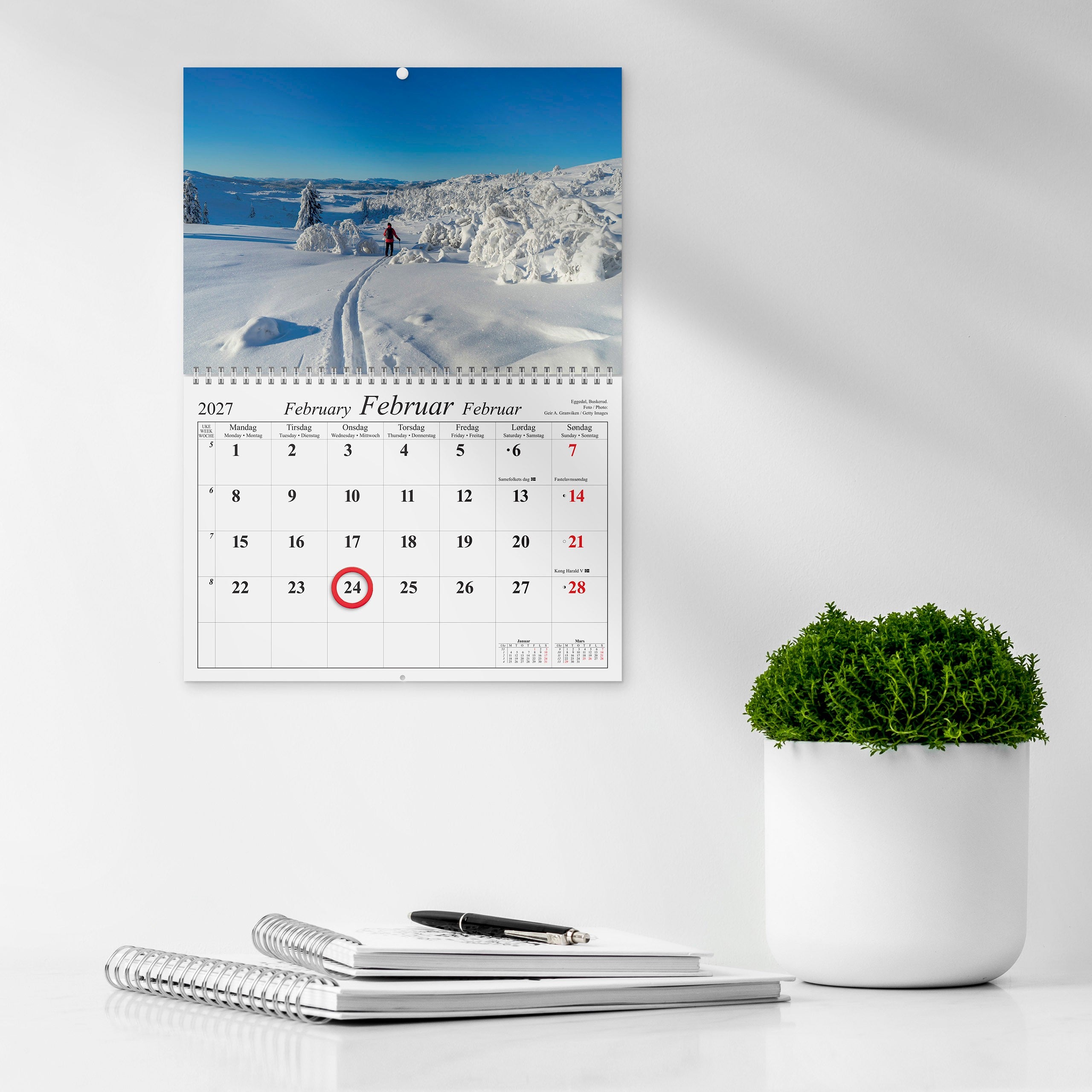 Magnetkalender Vakre Norge 2027