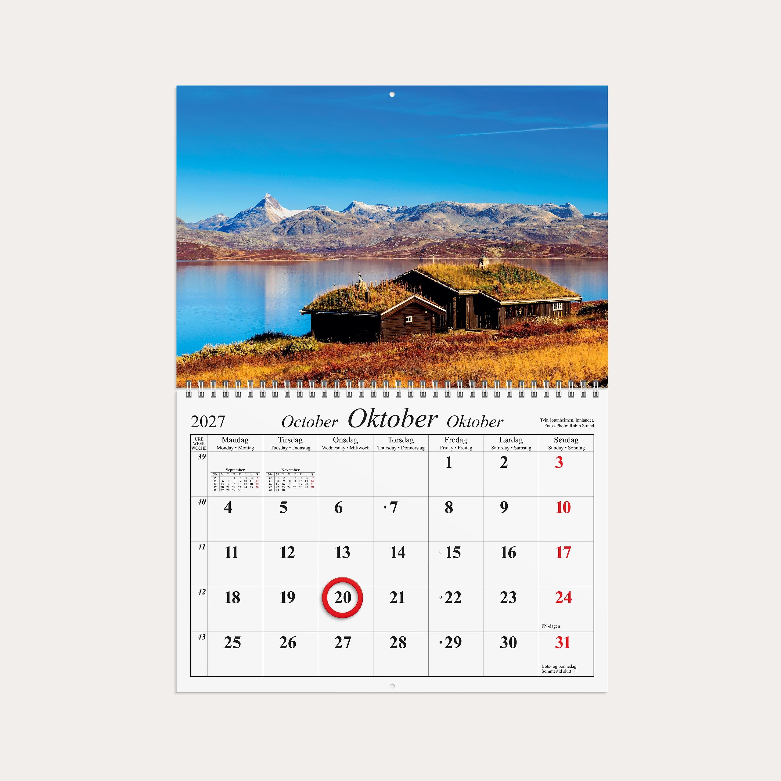 Magnetkalender Vakre Norge 2027