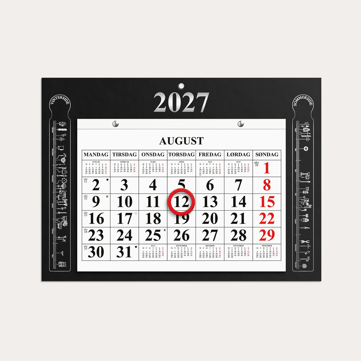 Magnetkalender Primstav 2027 sort